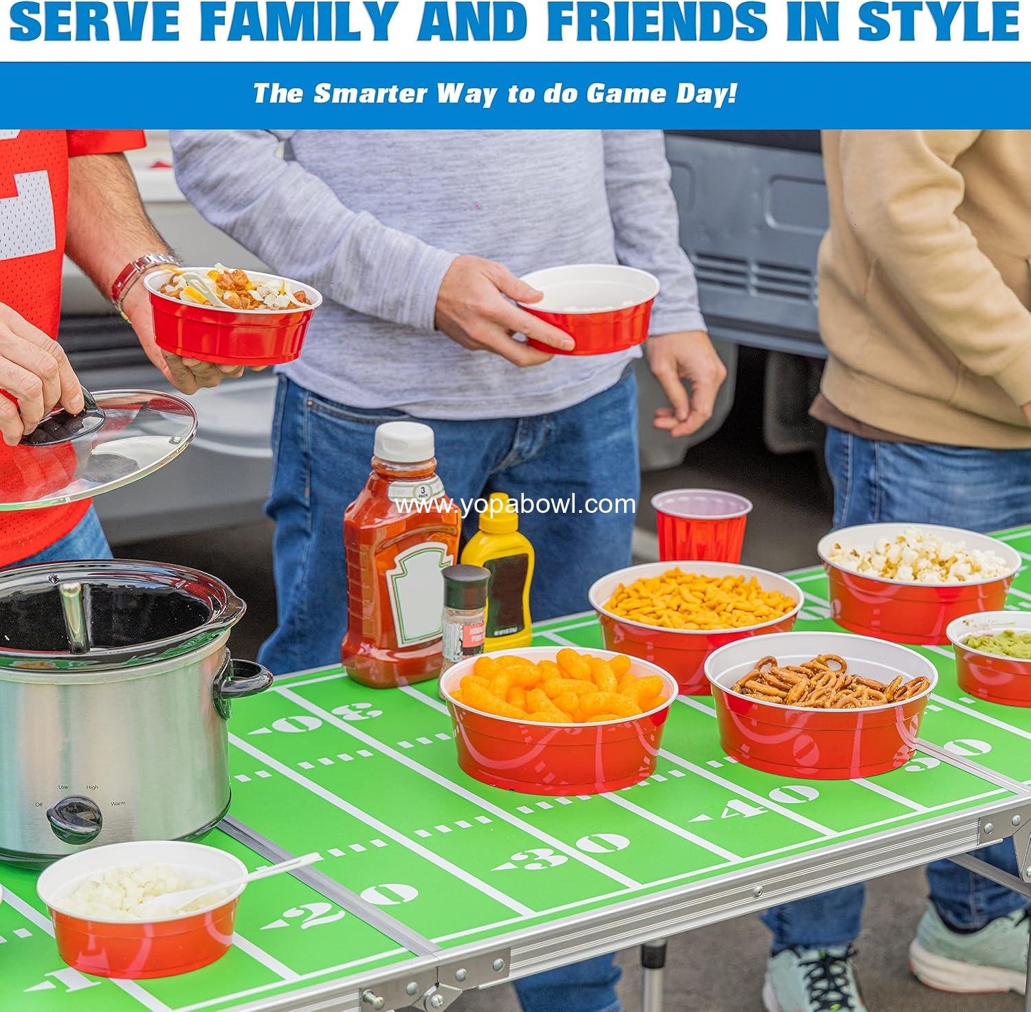 Wholesale Large Disposable Plastic Bowls - 22 oz & 60 oz Sizes - Party Cup Style Factory Wholesale Large Disposable Plastic Bowls - 22 oz & 60 oz Sizes - Party Cup Style Factory