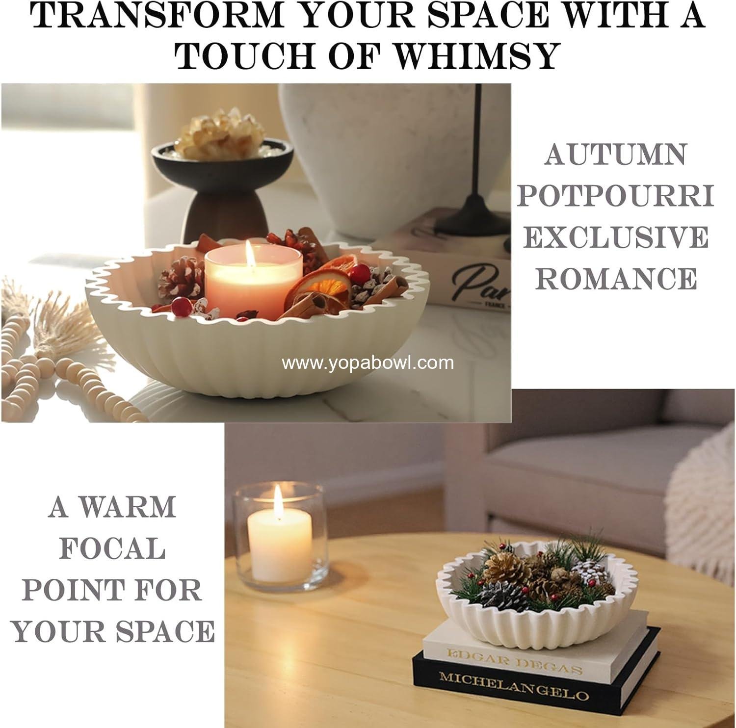 Wholesale Scalloped Ruffle Decorative Bowl - 10