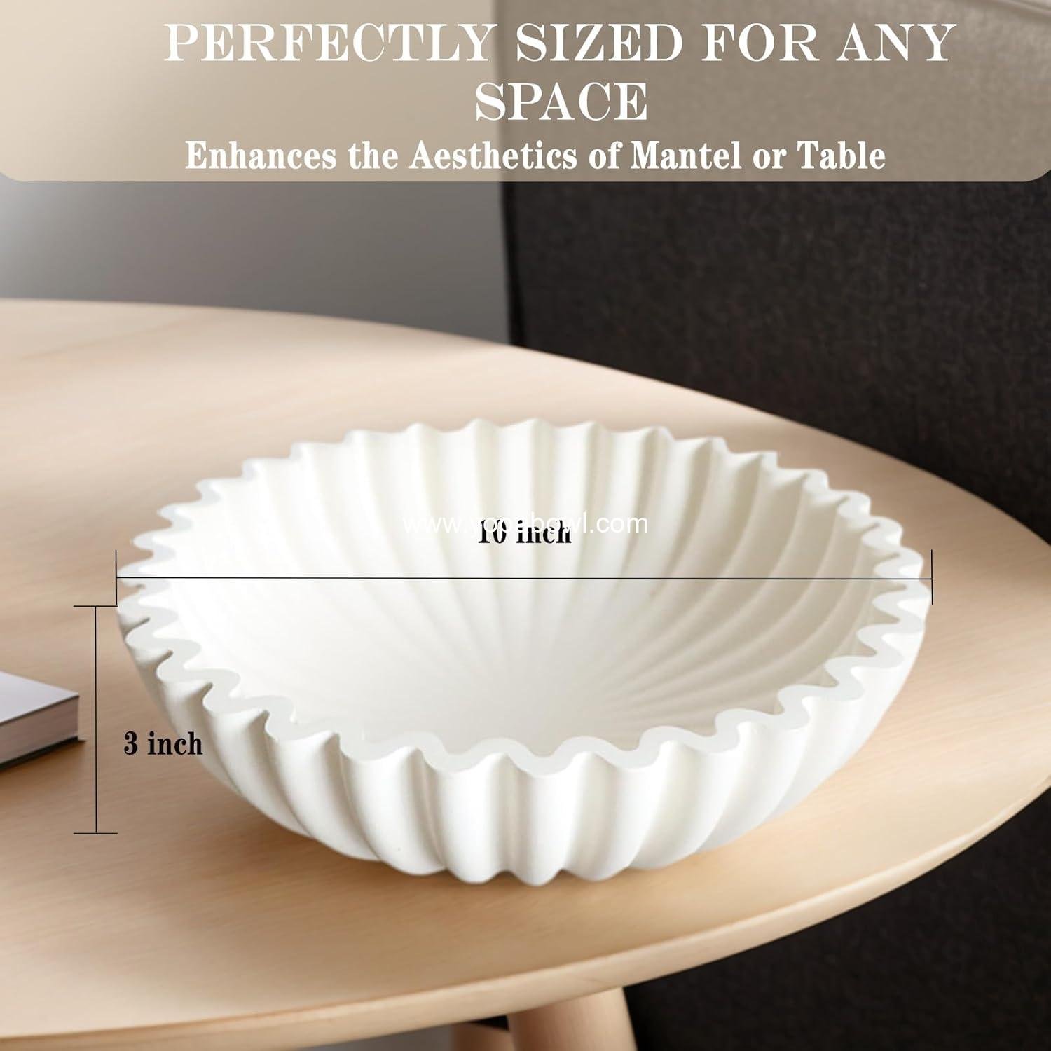 Wholesale Scalloped Ruffle Decorative Bowl - 10