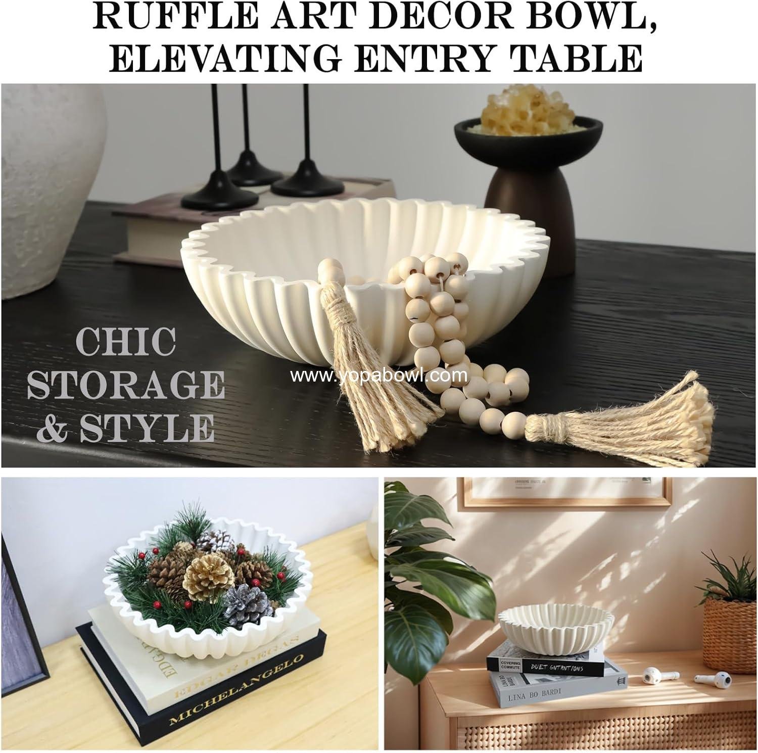 Wholesale Scalloped Ruffle Decorative Bowl - 10