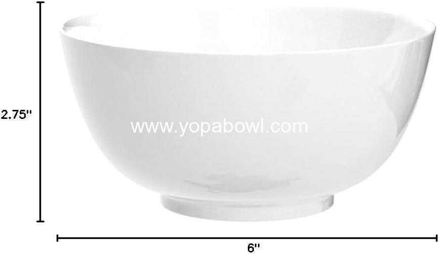 Wholesale Ultra-Strong 22 Ounce 6-Inch White Ceramic Soup and Cereal Bowls Set of 6, Dishwasher and Microwave Safe for Snacks, Rice, Pasta, Salad, and Oatmeal Factory