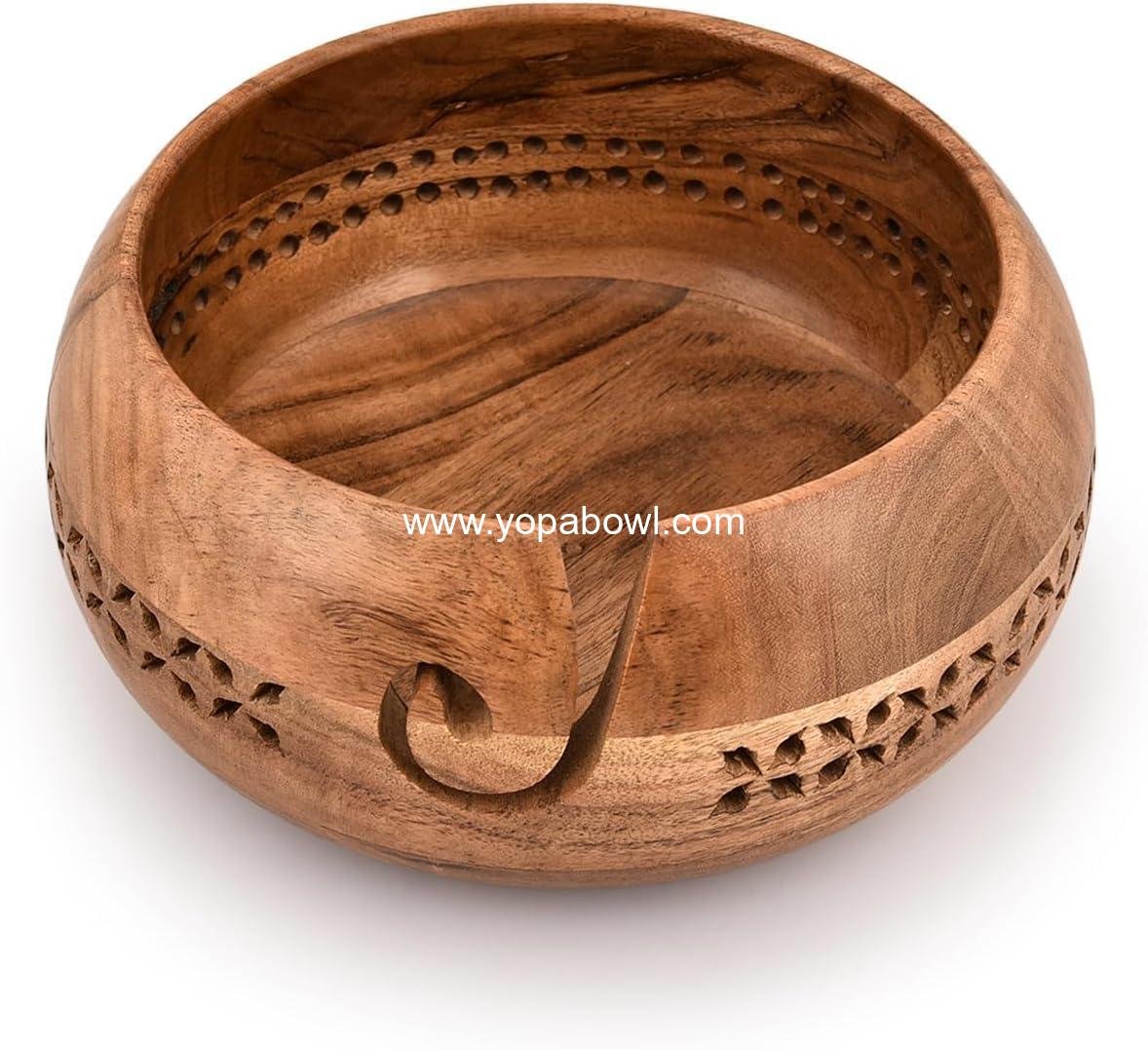 Wholesale Wooden Yarn Bowl - Large Crochet and Knitting Yarn Holder (8