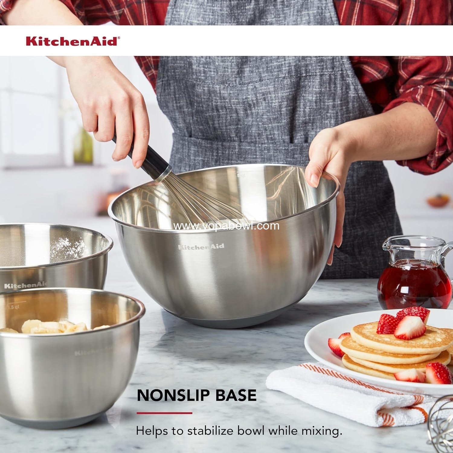 Wholesale Stainless Steel Mixing Bowls Set of 3 - Factory