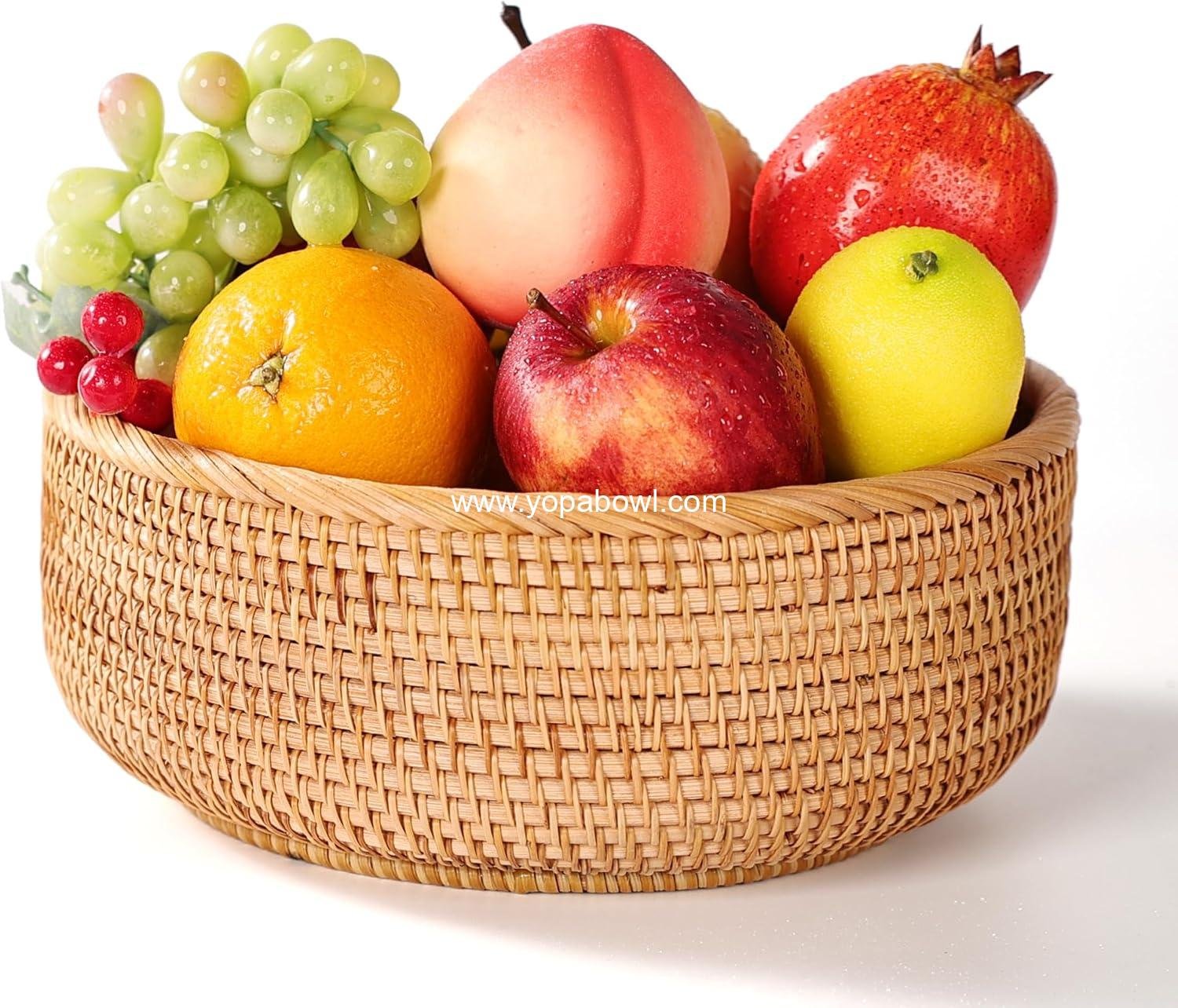 OEM Honey Brown Natural Rattan Bread Basket Set of 3 - Handwoven Round Wicker Bowls for Fruit, Snacks, Kitchen Organization | Stackable Farmhouse Decor Factory OEM Honey Brown Natural Rattan Bread Basket Set of 3 - Handwoven Round Wicker Bowls for Fruit, Snacks, Kitchen Organization | Stackable Farmhouse Decor Factory