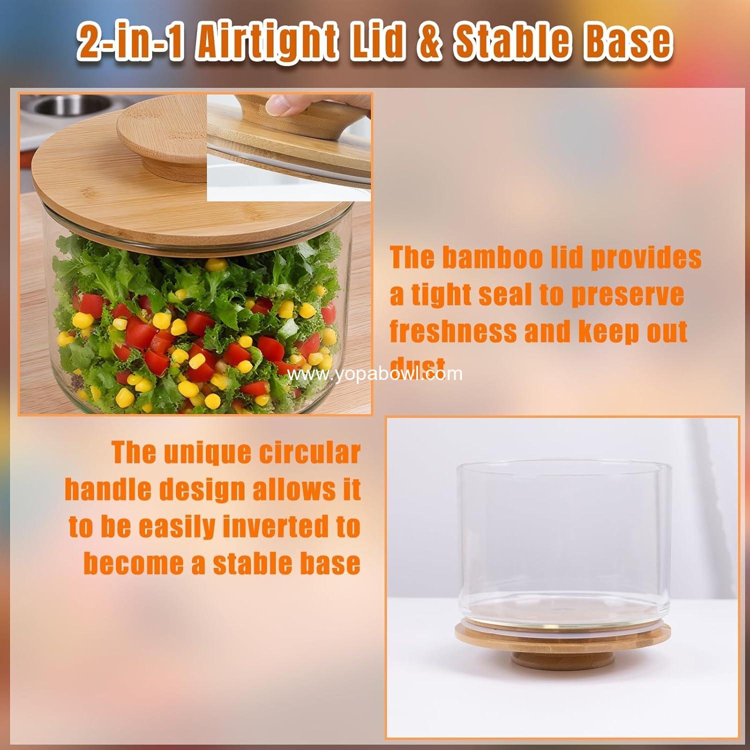 Wholesale 141oz Trifle Bowl with Lid, High Borosilicate Glass Serving Bowl with Bamboo Cover, 2-in-1 Pedestal Salad Bowl & Trifle Dish, Includes 20 Forks & Plates for Party Factory Wholesale 141oz Trifle Bowl with Lid, High Borosilicate Glass Serving Bowl with Bamboo Cover, 2-in-1 Pedestal Salad Bowl & Trifle Dish, Includes 20 Forks & Plates for Party Factory