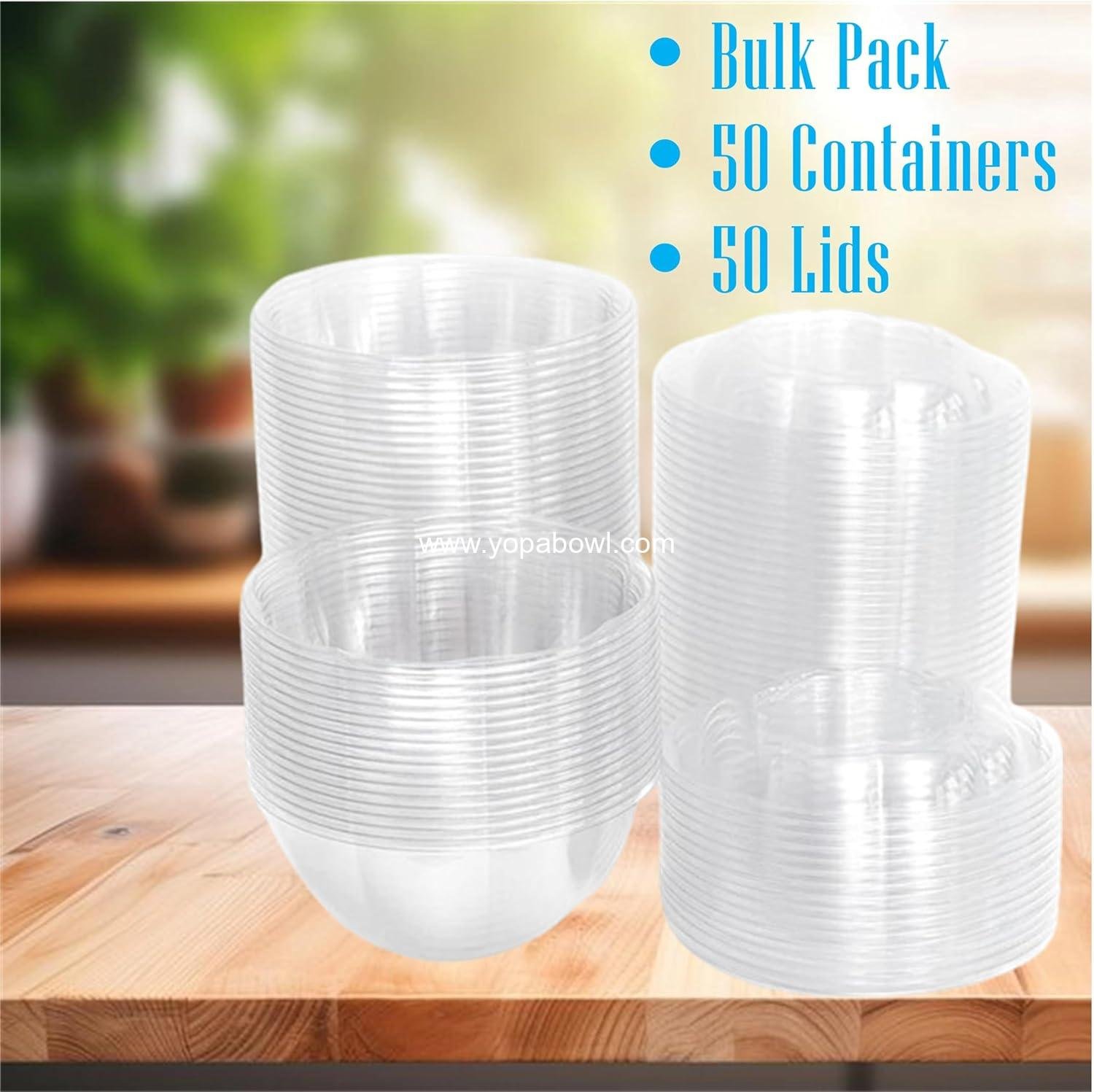 Wholesale 50 Pack Clear 24 Ounce Plastic Salad Bowls with Snap-On Lids - Airtight Disposable Containers for Lunch, Meal Prep, and Parties - Ideal for Salad Use, Factory