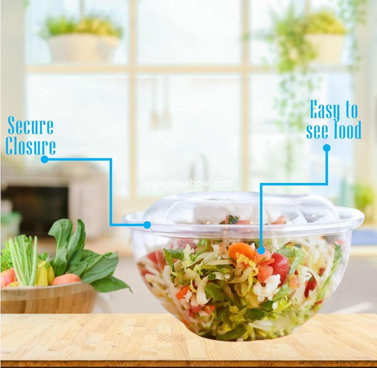 Wholesale 50 Pack Clear 24 Ounce Plastic Salad Bowls with Snap-On Lids - Airtight Disposable Containers for Lunch, Meal Prep, and Parties - Ideal for Salad Use, Factory