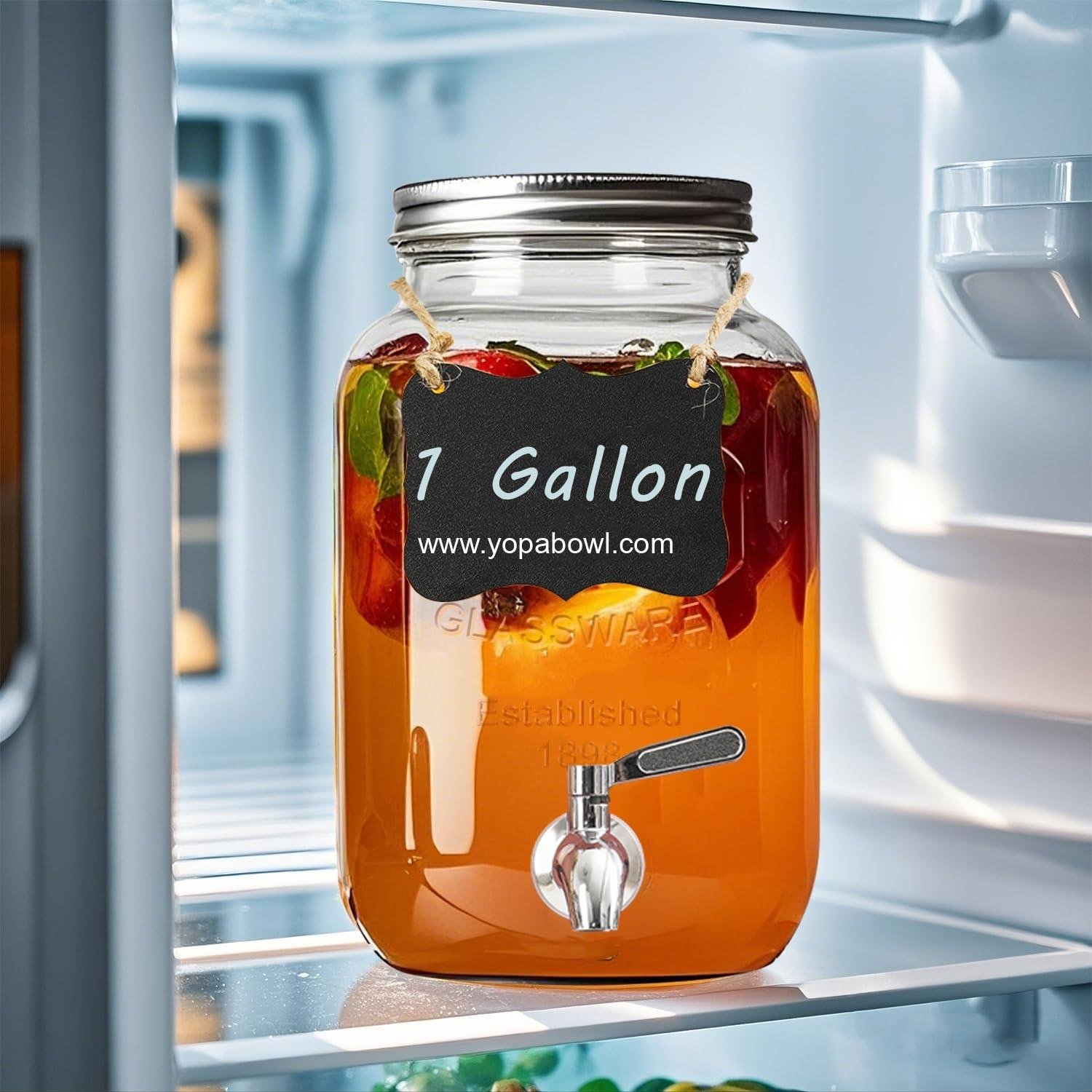 Wholesale 1 Gallon Glass Drink Dispenser with Stand, 2 Pack Beverage Dispenser with Stainless Steel Spigot, Water Lemonade Dispenser for Parties Factory Wholesale 1 Gallon Glass Drink Dispenser with Stand, 2 Pack Beverage Dispenser with Stainless Steel Spigot, Water Lemonade Dispenser for Parties Factory