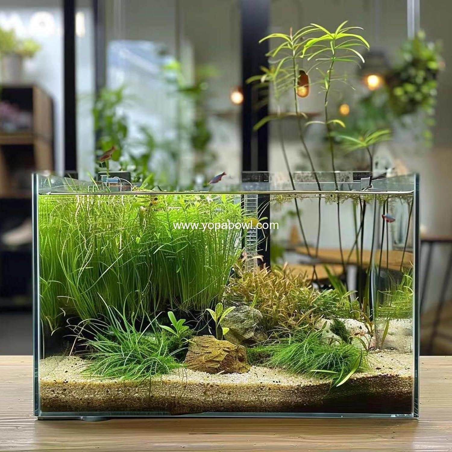 Wholesale 3 Gallon Glass Fish Tank - Easy to Maintain Small Aquarium for Betta, Goldfish, Snails, Shrimp, and Aquatic Plants Factory