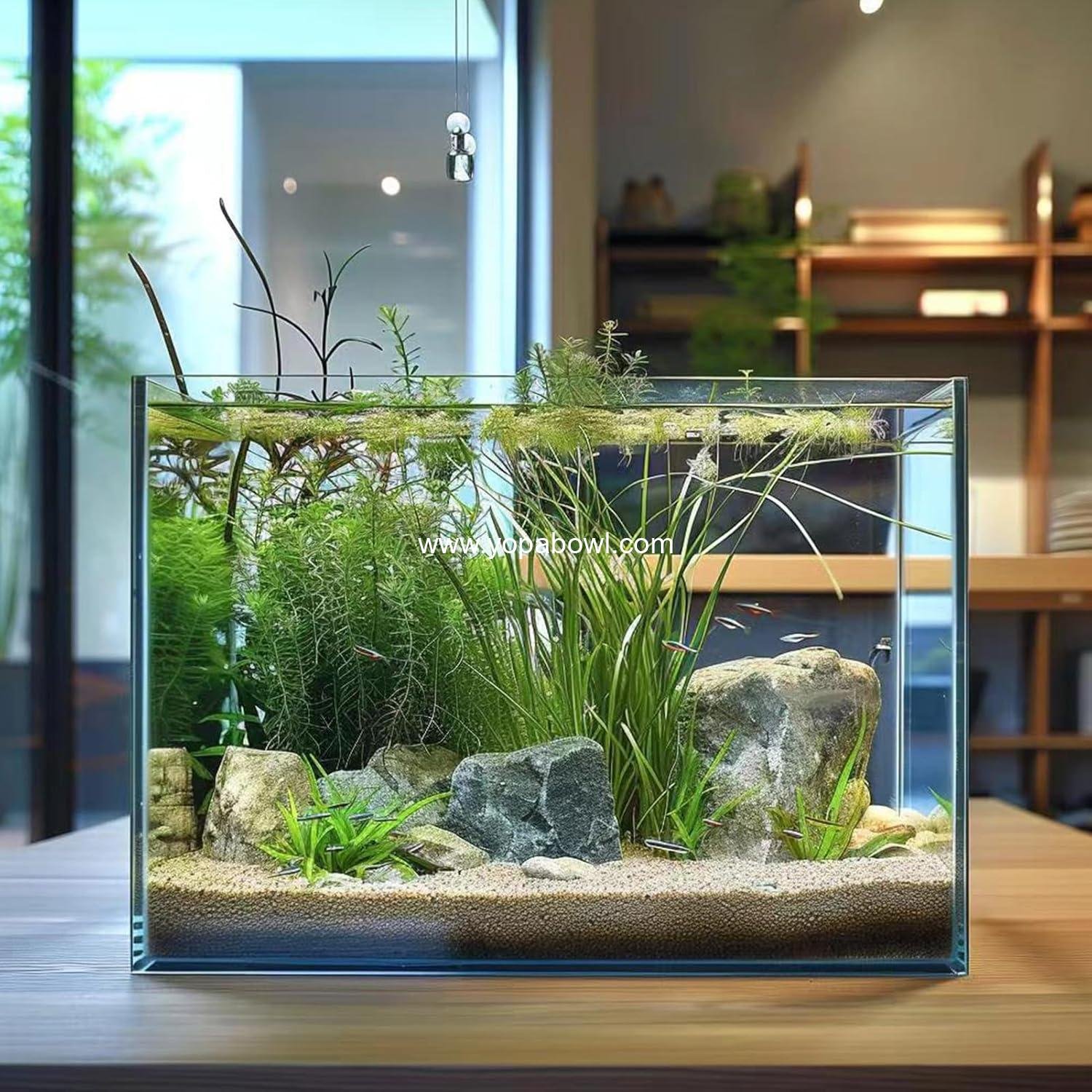 Wholesale 3 Gallon Glass Fish Tank - Easy to Maintain Small Aquarium for Betta, Goldfish, Snails, Shrimp, and Aquatic Plants Factory