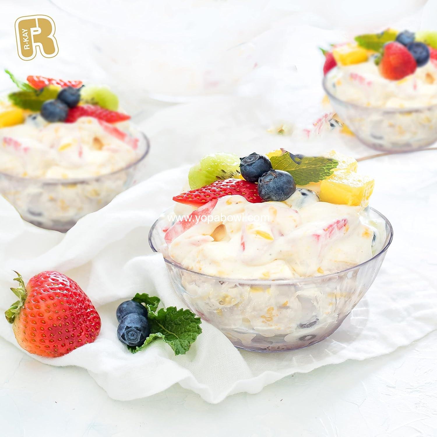 Wholesale 6 Oz Clear Plastic Small Bowls - 50 Pack Disposable Heavy Duty Dessert Bowls for Ice Cream and Salsa (6 OZ, 50 Count) Factory