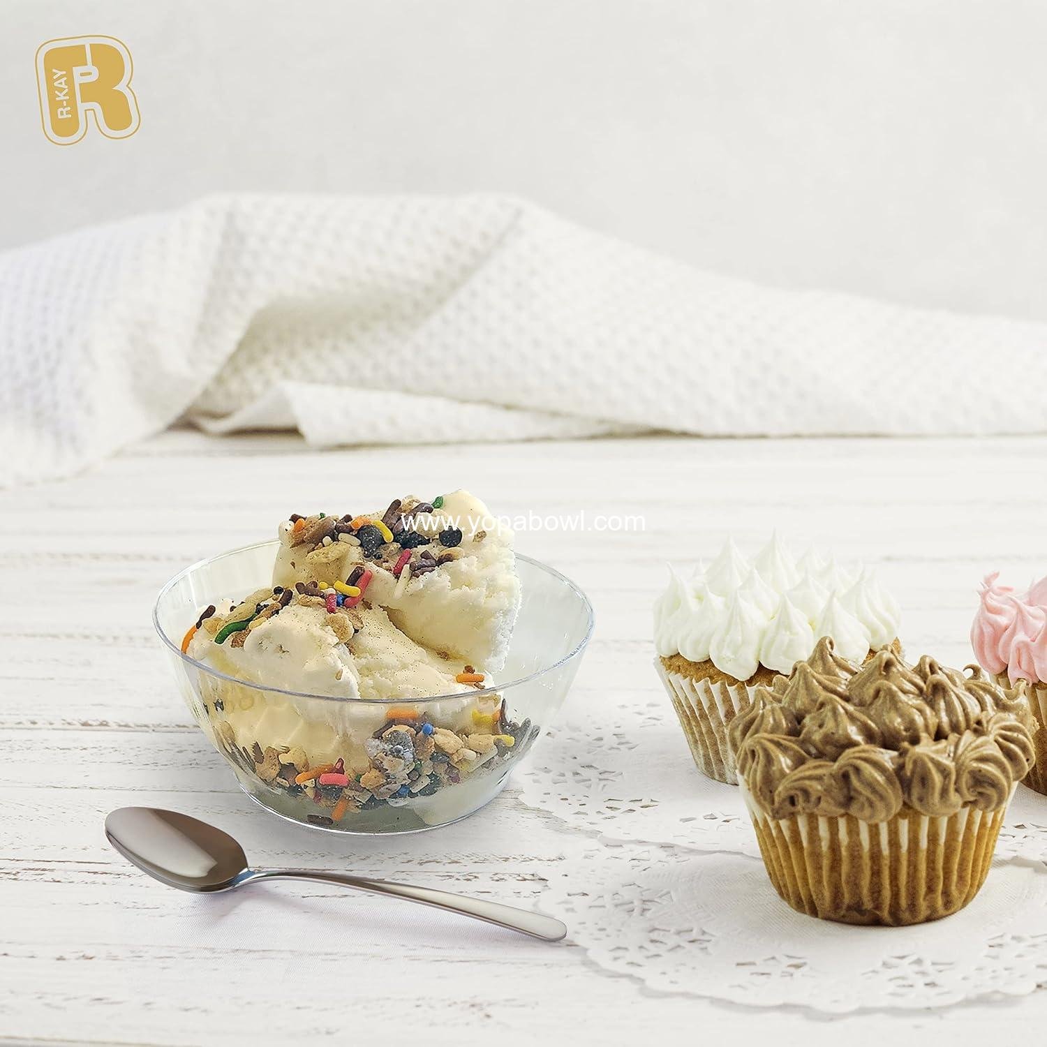 Wholesale 6 Oz Clear Plastic Small Bowls - 50 Pack Disposable Heavy Duty Dessert Bowls for Ice Cream and Salsa (6 OZ, 50 Count) Factory