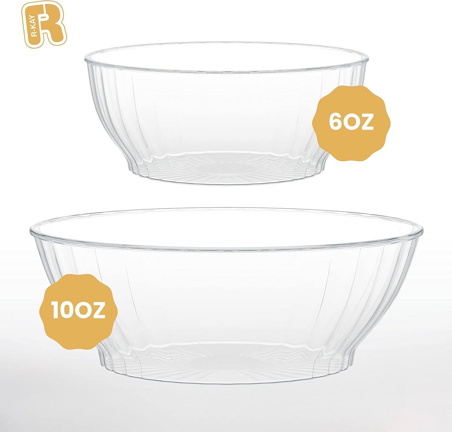 Wholesale 6 Oz Clear Plastic Small Bowls - 50 Pack Disposable Heavy Duty Dessert Bowls for Ice Cream and Salsa (6 OZ, 50 Count) Factory