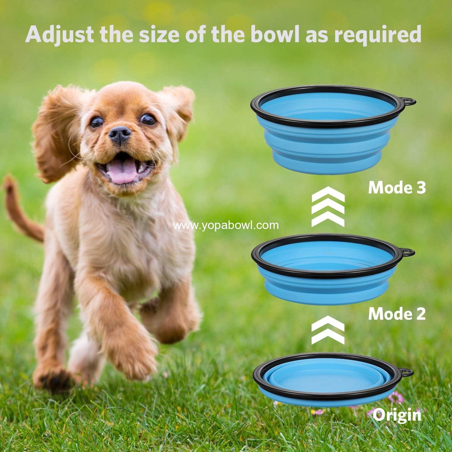 Wholesale Collapsible Dog Bowl for Travel, 12oz - 6 Pack Portable Pet Bowls with Carabiners, Foldable and Expandable - Factory
