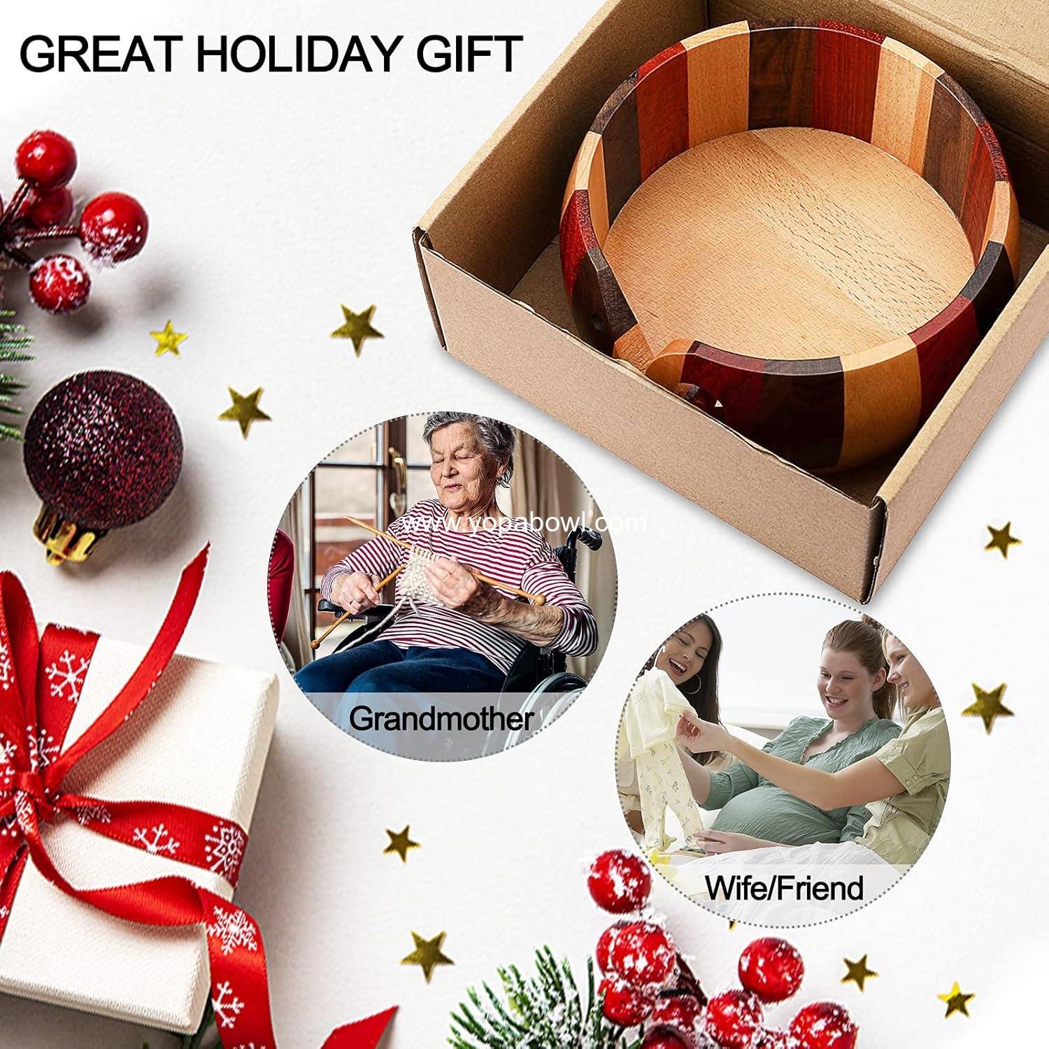 Wholesale Handmade Wooden Yarn Bowl Rosewood, Round Knitting and Crochet Storage with Holes - Ideal Accessories for Knitters, Factory