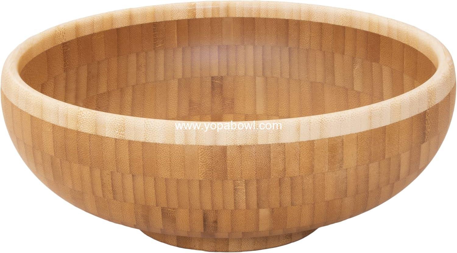 Totally Bamboo Classic Bamboo Serving Bowl, 10" x 10" x 3-1/2"