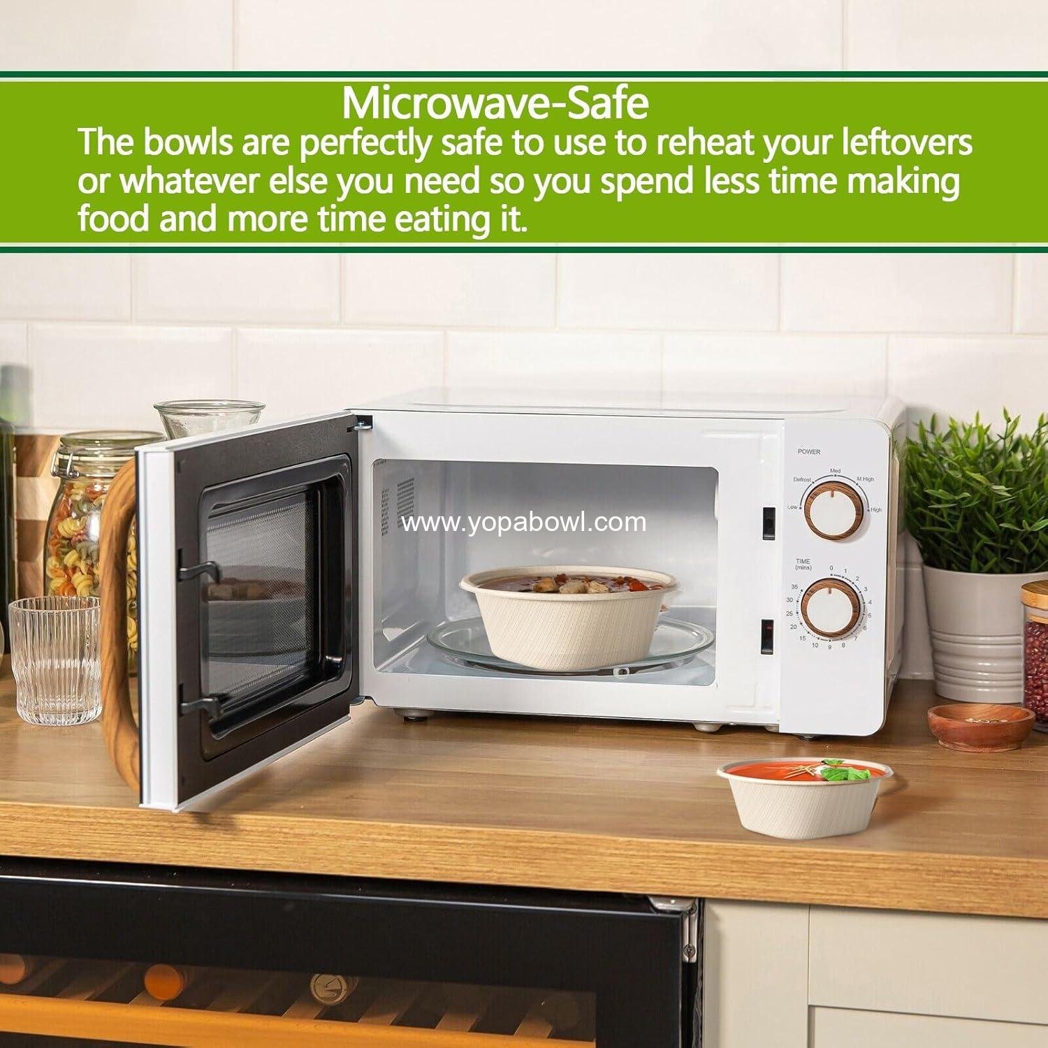 Wholesale 48 Oz Disposable Bowls - Heavy Duty Compostable Bowls Made from Sugarcane and Bamboo Fibers, Microwave Safe - Large Paper Bowls for Soup, Salad, Ramen, Popcorn, etc. [50 Pack] Factory