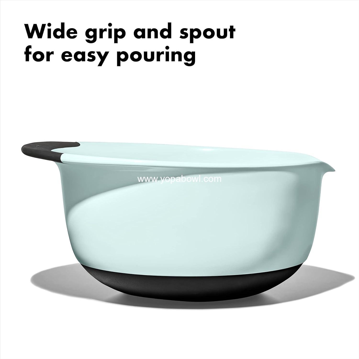 Wholesale 3-Piece Plastic Mixing Bowl Set - Cadet Blue, Tower Gray, Jade, Small, Medium, Large Factory