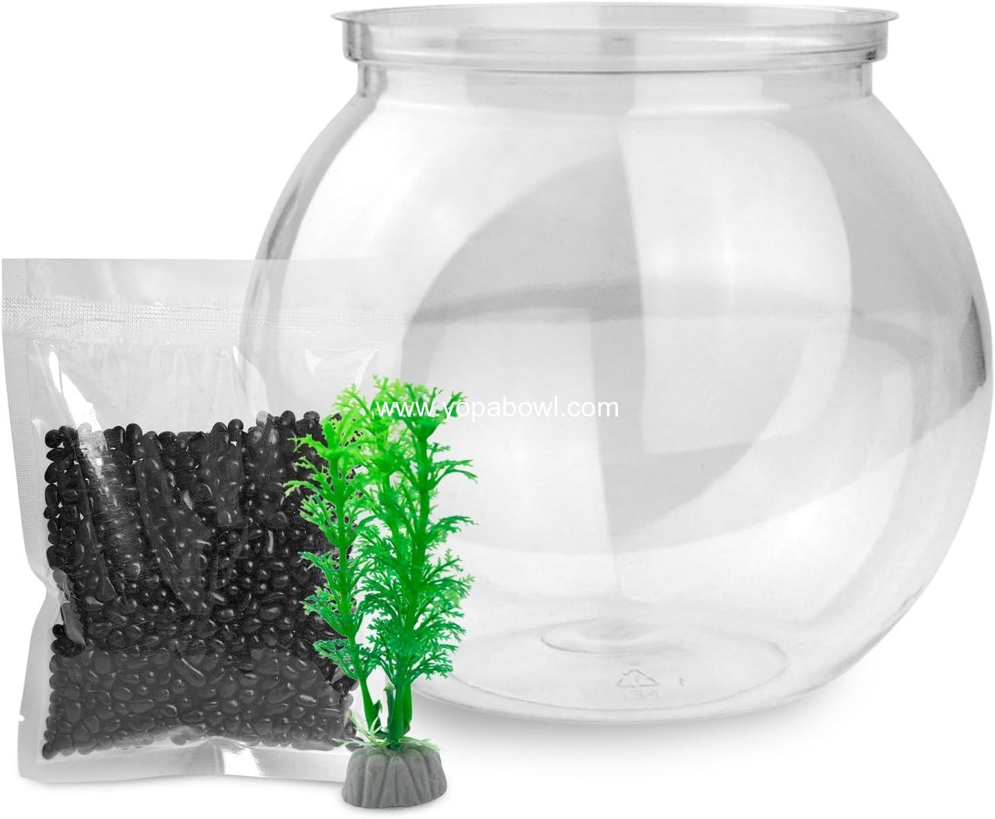 Wholesale Mini Plastic Aquarium Fish Bowls 0.8 Gallon (3L) - Factory