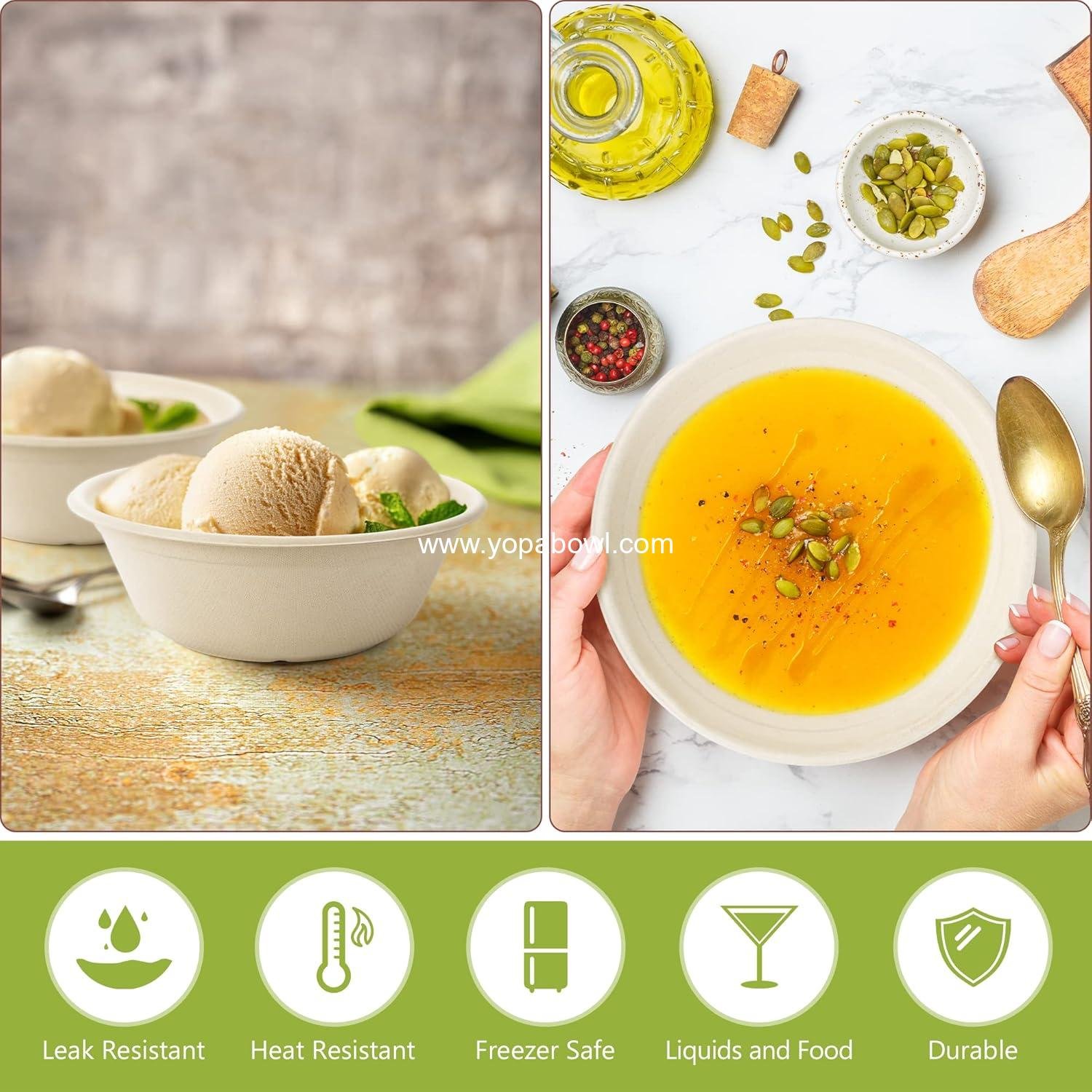 Wholesale 40 Oz Disposable Paper Bowls [50 Pack] - 100% Compostable, Biodegradable, Eco-Friendly Natural Colour Bowls for Salad, Hot Soup, and Pasta - Convenient for Daily Use, Factory