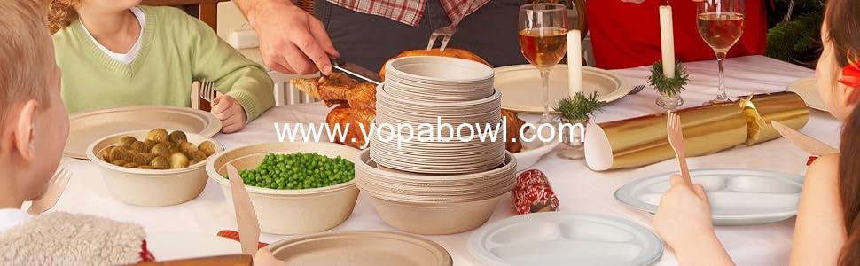 Wholesale 40 Oz Disposable Paper Bowls [50 Pack] - 100% Compostable, Biodegradable, Eco-Friendly Natural Colour Bowls for Salad, Hot Soup, and Pasta - Convenient for Daily Use, Factory
