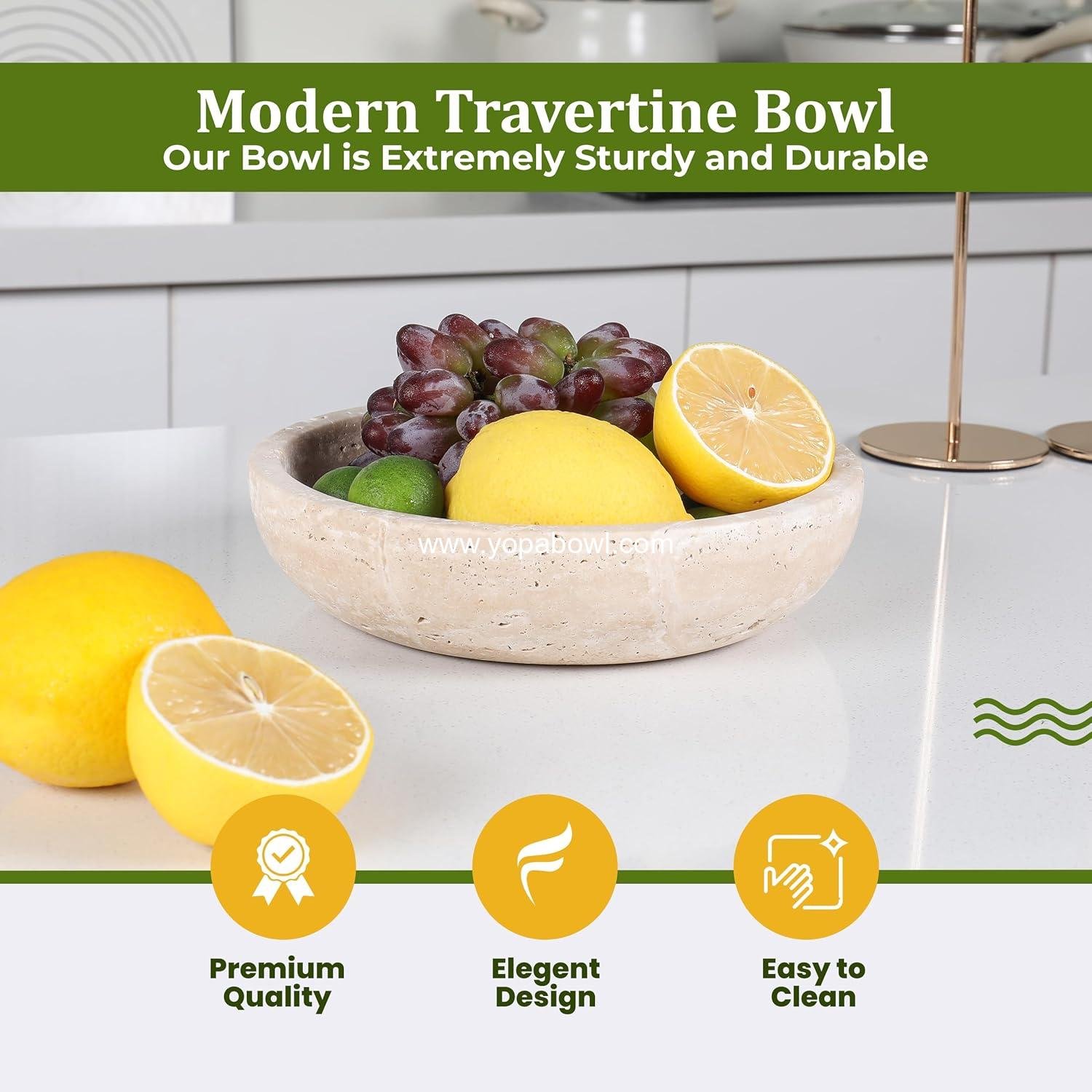 Wholesale Organic Modern Travertine Decorative Bowl - 7.8