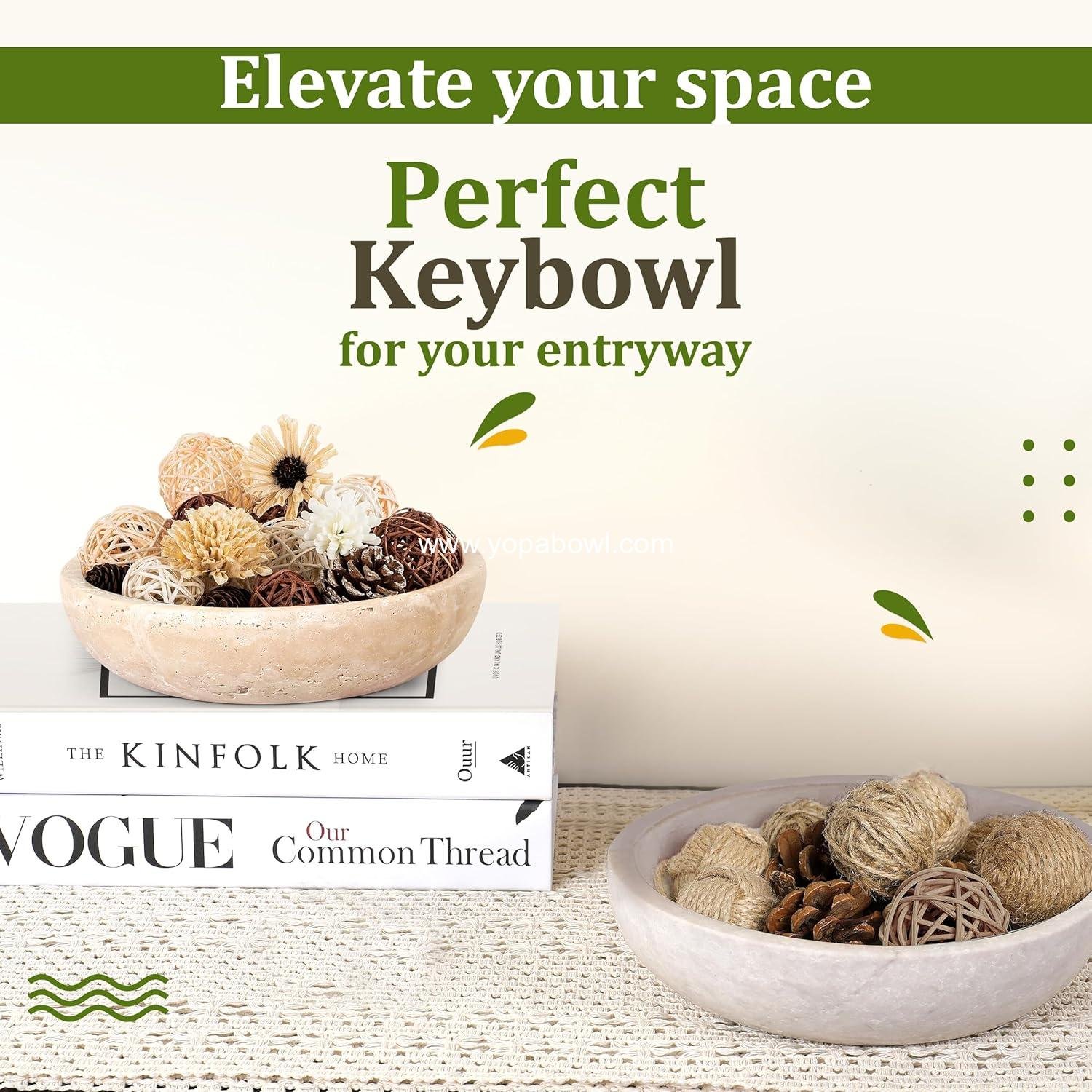 Wholesale Organic Modern Travertine Decorative Bowl - 7.8