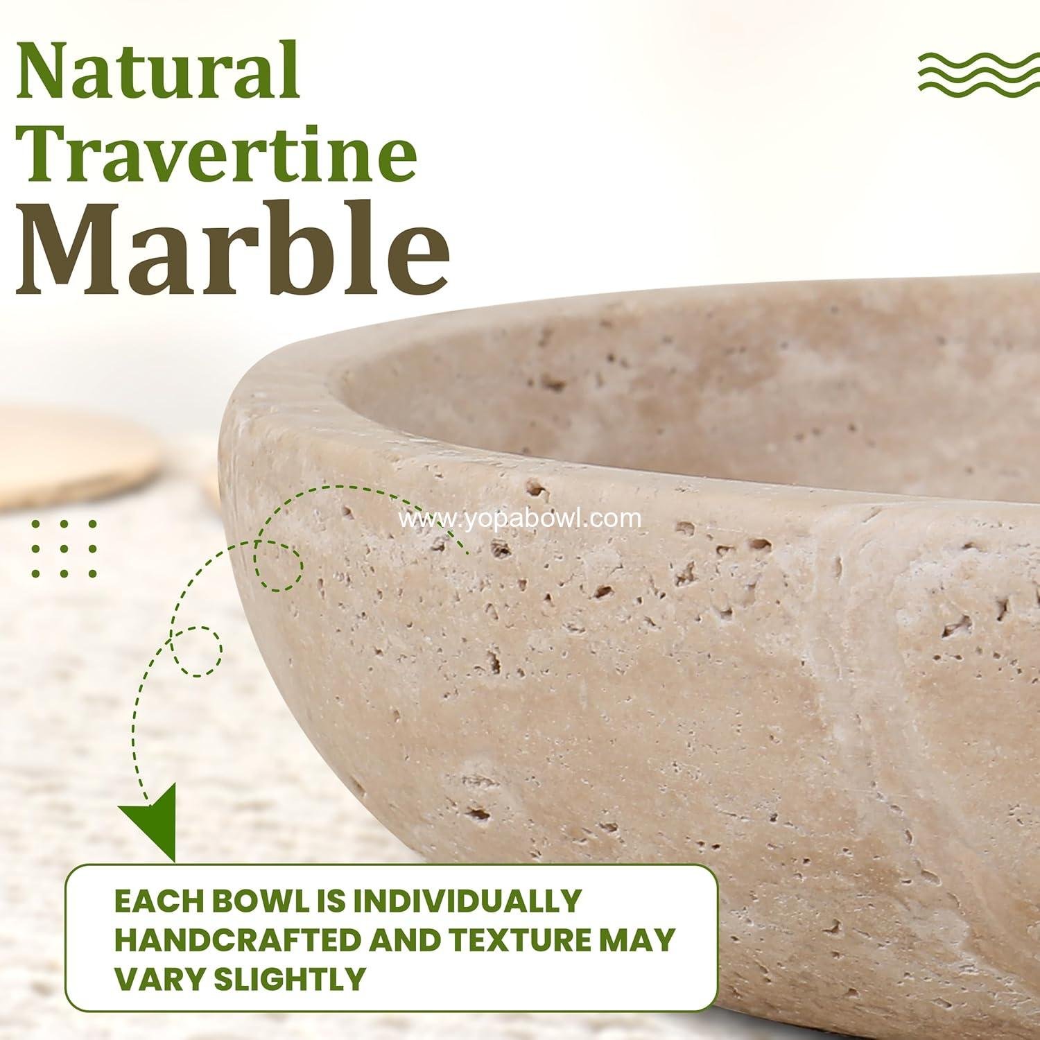 Wholesale Organic Modern Travertine Decorative Bowl - 7.8