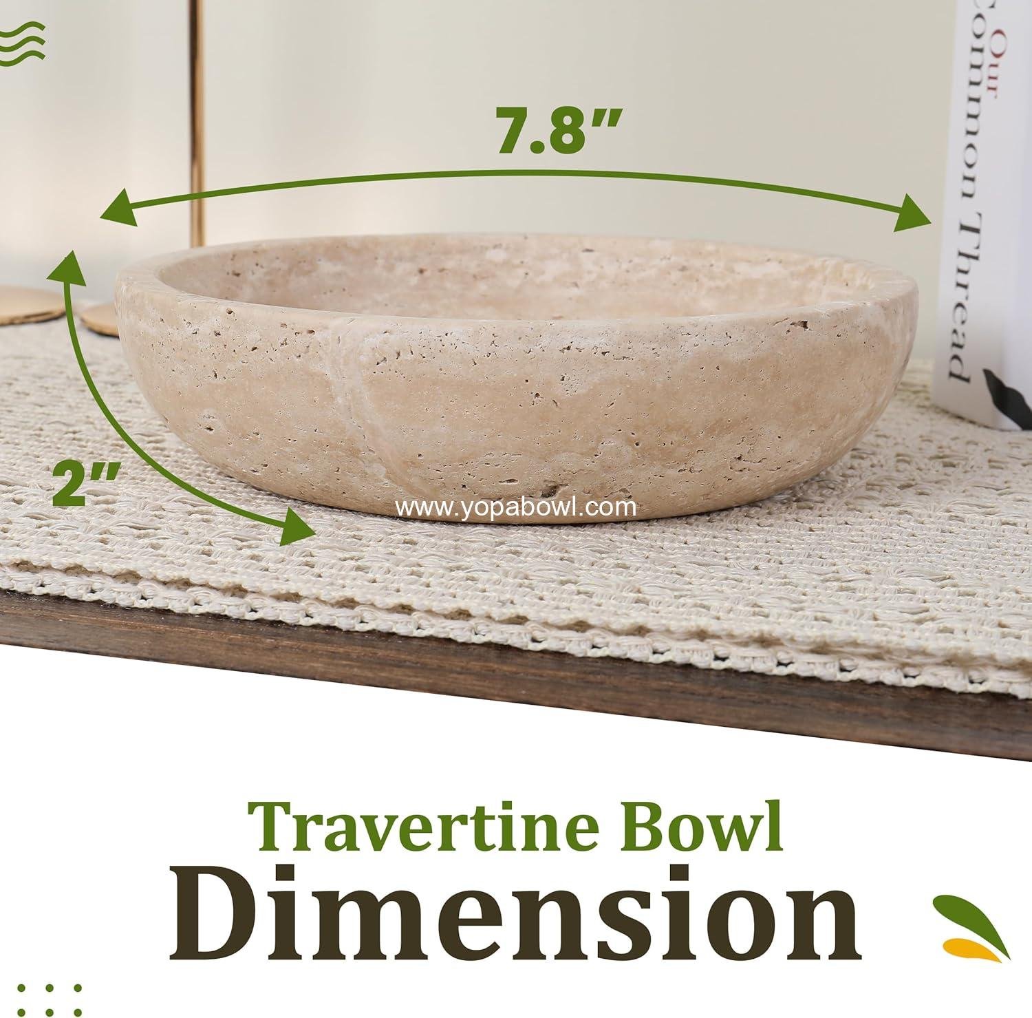 Wholesale Organic Modern Travertine Decorative Bowl - 7.8