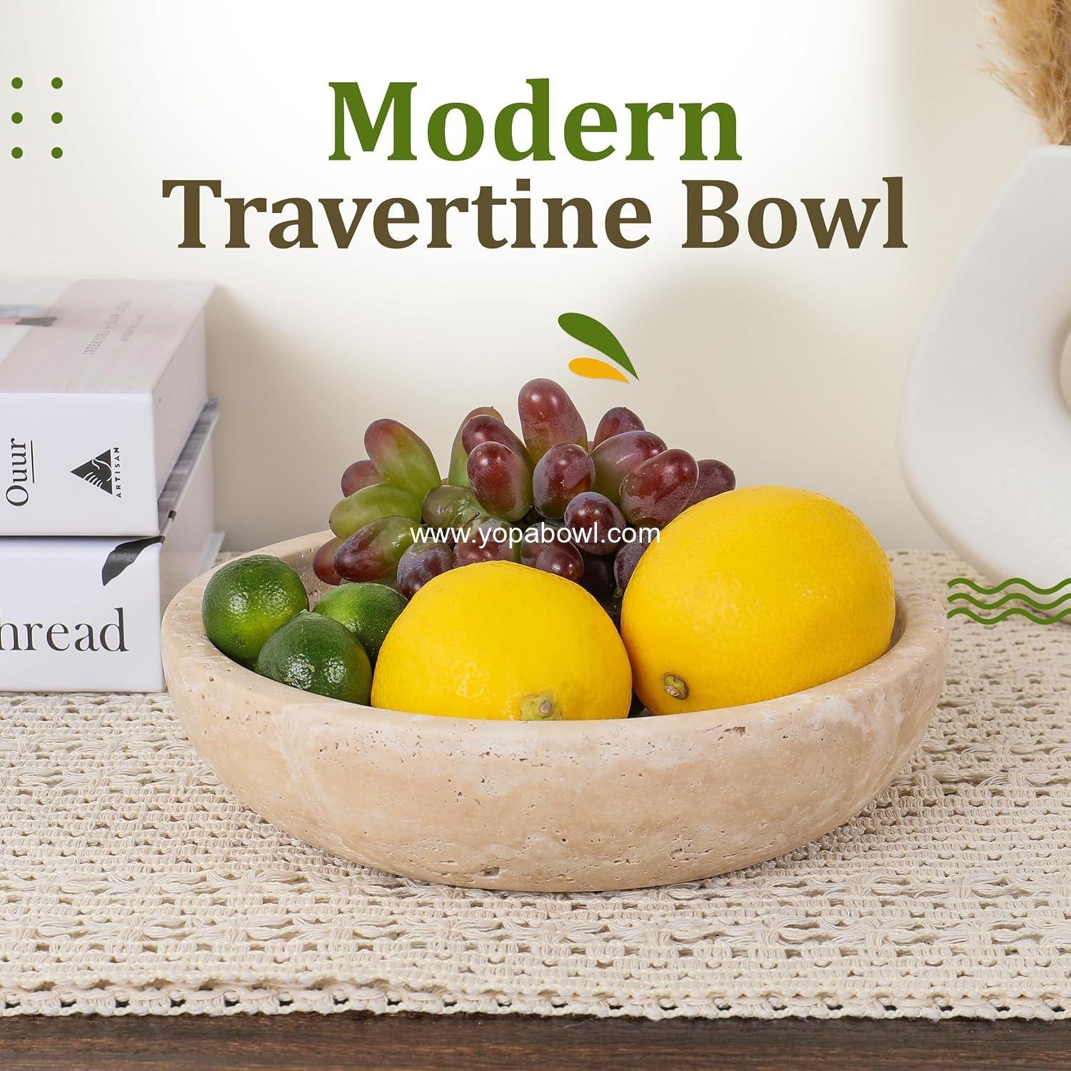 Wholesale Organic Modern Travertine Decorative Bowl - 7.8