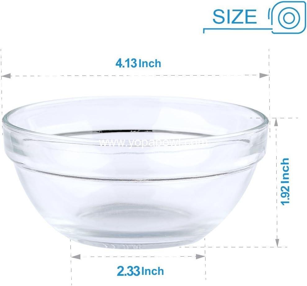 Wholesale Mini Bowls 4 Inch Glass Bowls for Kitchen Prep, Desserts, Dips, Candy Dishes, 4oz Stackable Dishware, Set of 16 Factory