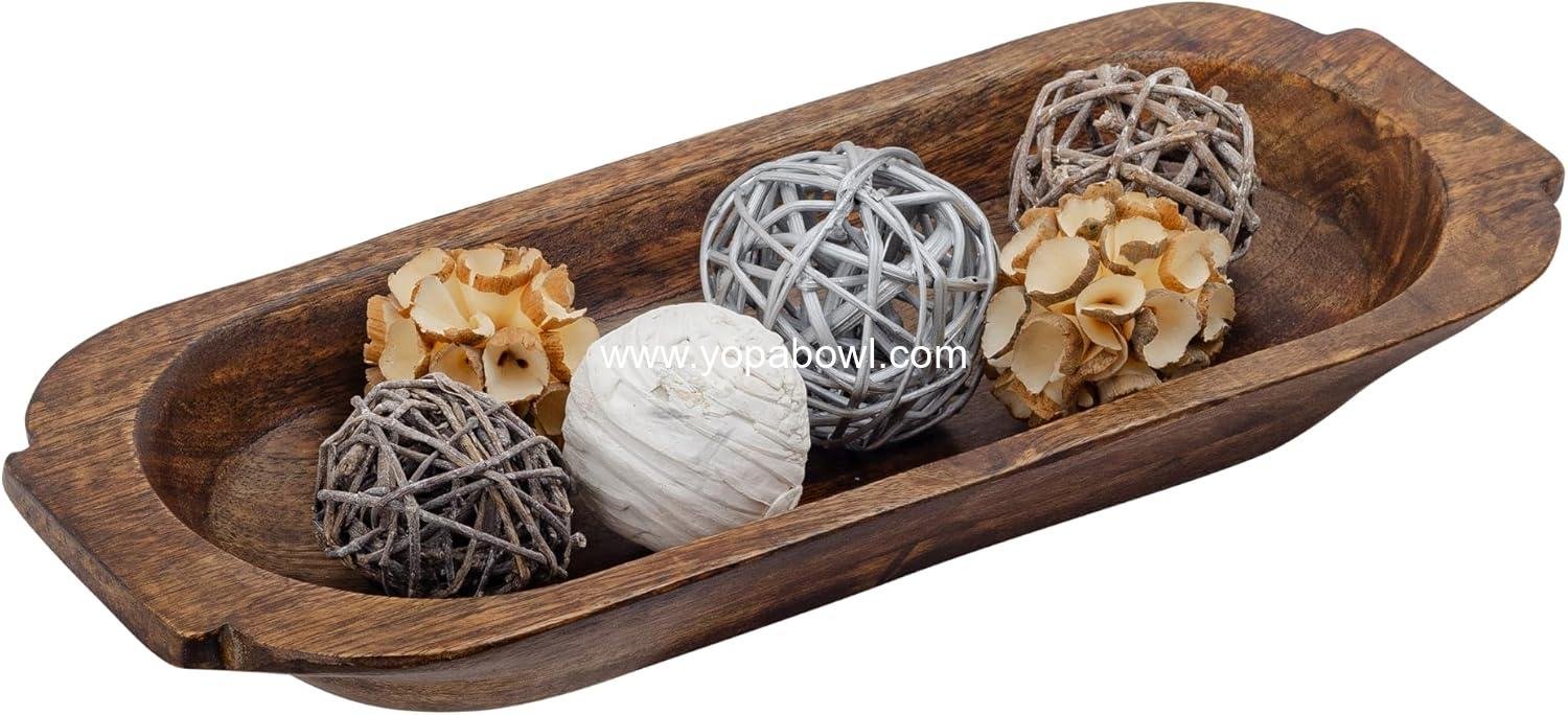 OEM 16'' Large Wooden Dough Bowl for Decor - Decorative Centerpiece Oval Rustic Bowl for Table | Handmade Long Wood Bowl for Thanksgiving, Christmas, Festivals - Wholesale Factory OEM 16'' Large Wooden Dough Bowl for Decor - Decorative Centerpiece Oval Rustic Bowl for Table | Handmade Long Wood Bowl for Thanksgiving, Christmas, Festivals - Wholesale Factory