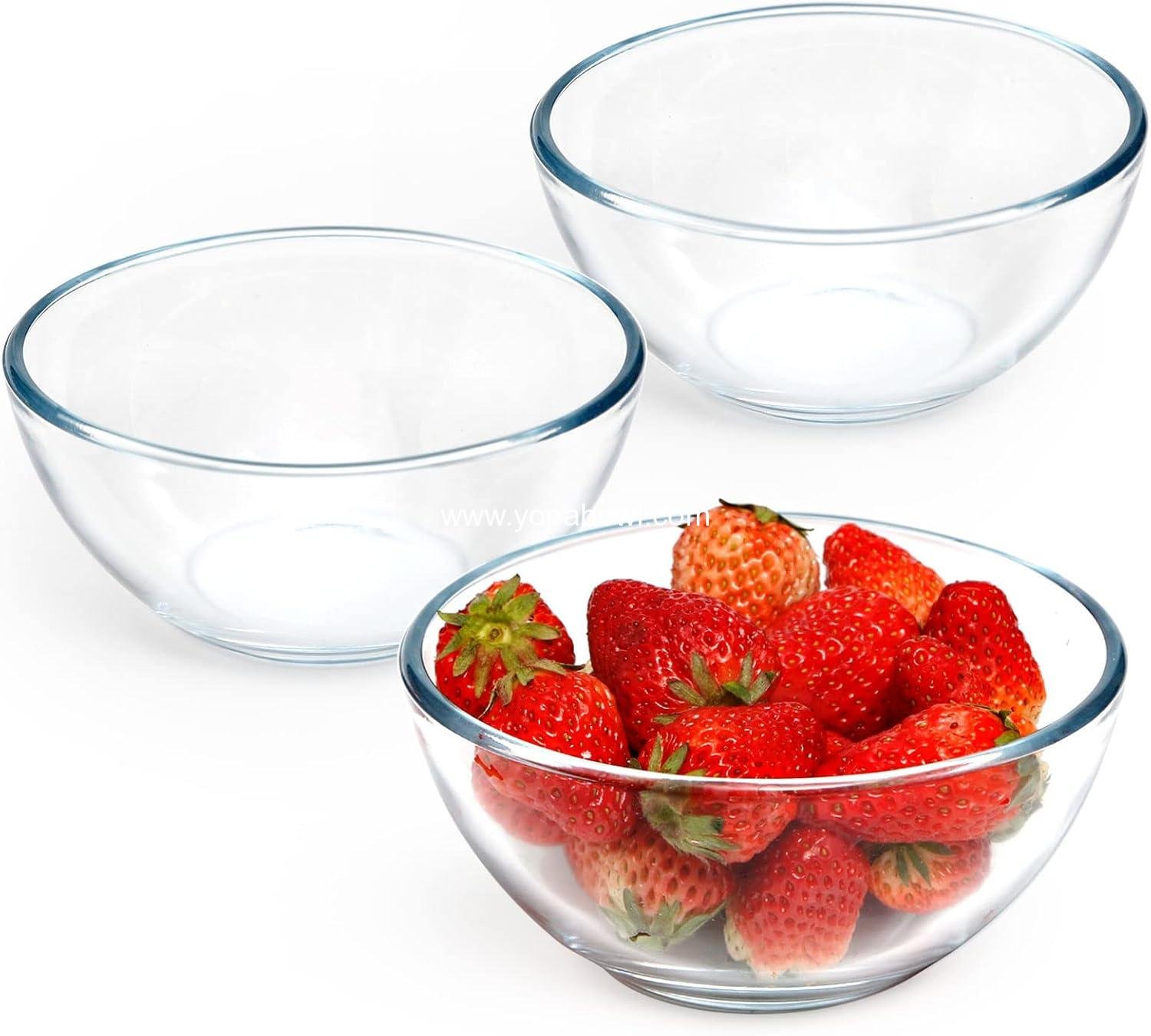 OEM 5 Inch Small Glass Bowls - Clear Tempered Glass Dessert and Sauce Bowl Set, Microwave and Oven Safe, Wholesale Factory