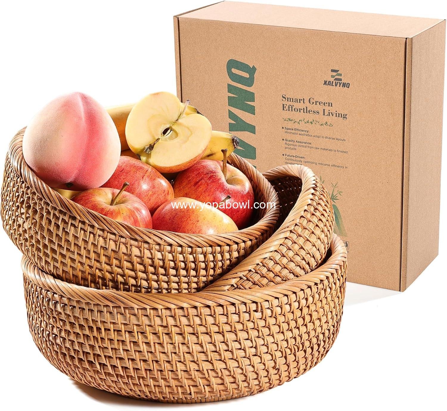 OEM Honey Brown Natural Rattan Bread Basket Set of 3 - Handwoven Round Wicker Bowls for Fruit, Snacks, Kitchen Organization | Stackable Farmhouse Decor Factory OEM Honey Brown Natural Rattan Bread Basket Set of 3 - Handwoven Round Wicker Bowls for Fruit, Snacks, Kitchen Organization | Stackable Farmhouse Decor Factory