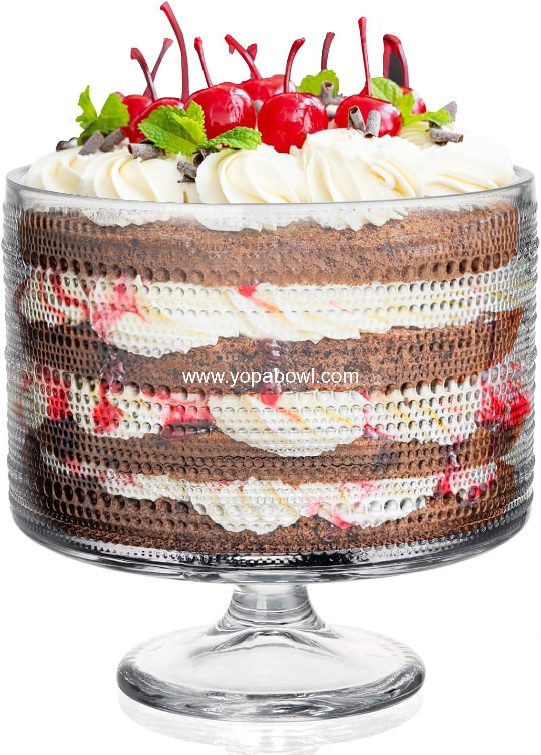 Wholesale 110oz Pedestal Trifle Bowl - Versatile Serving Dish for Salad, Dessert, and Fruit Factory