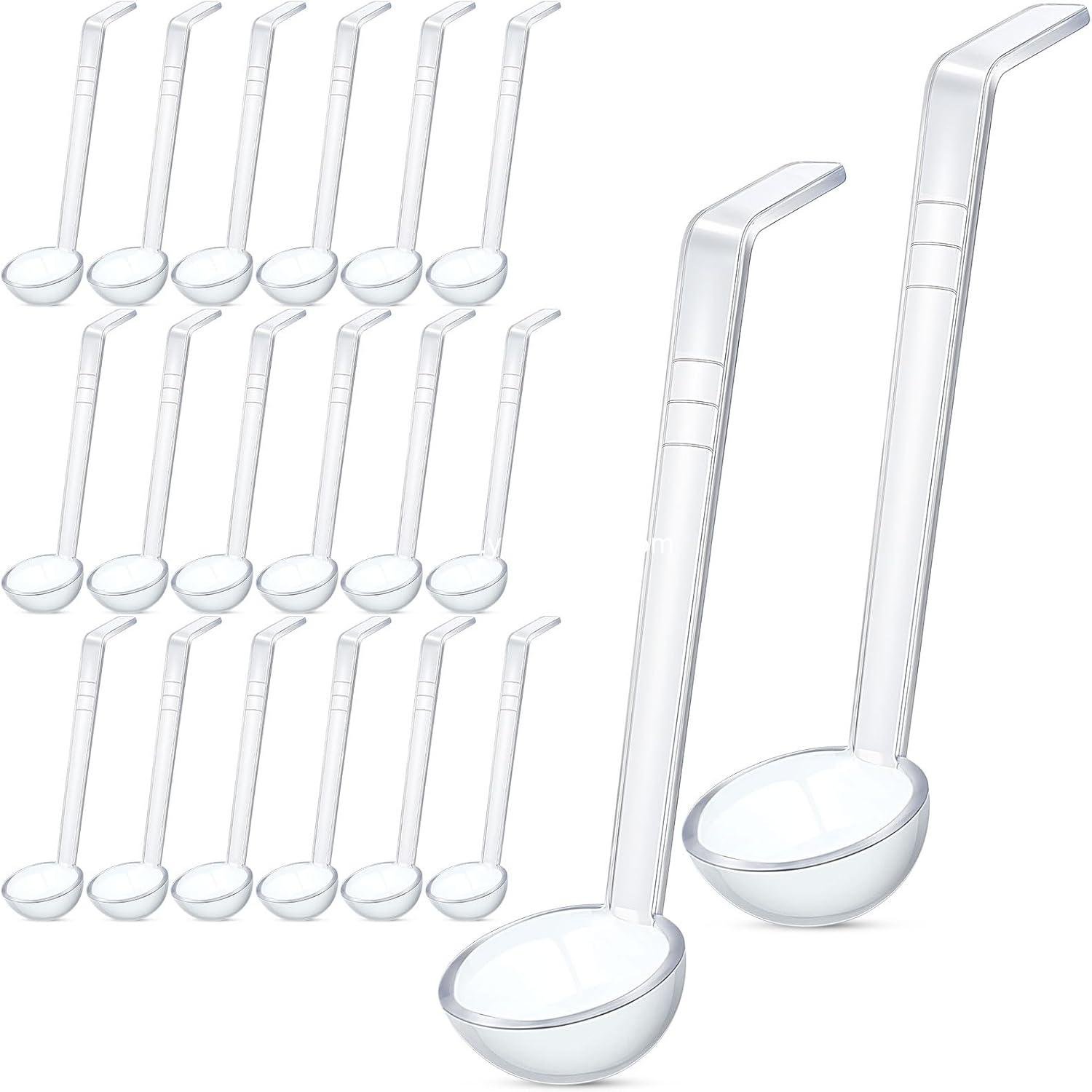 Wholesale 20 Pcs 1 oz Plastic Mini Ladles with 7-Inch Handle for Serving Salsa, Sauce, Dressing, Punch, and Toppings Clear Factory