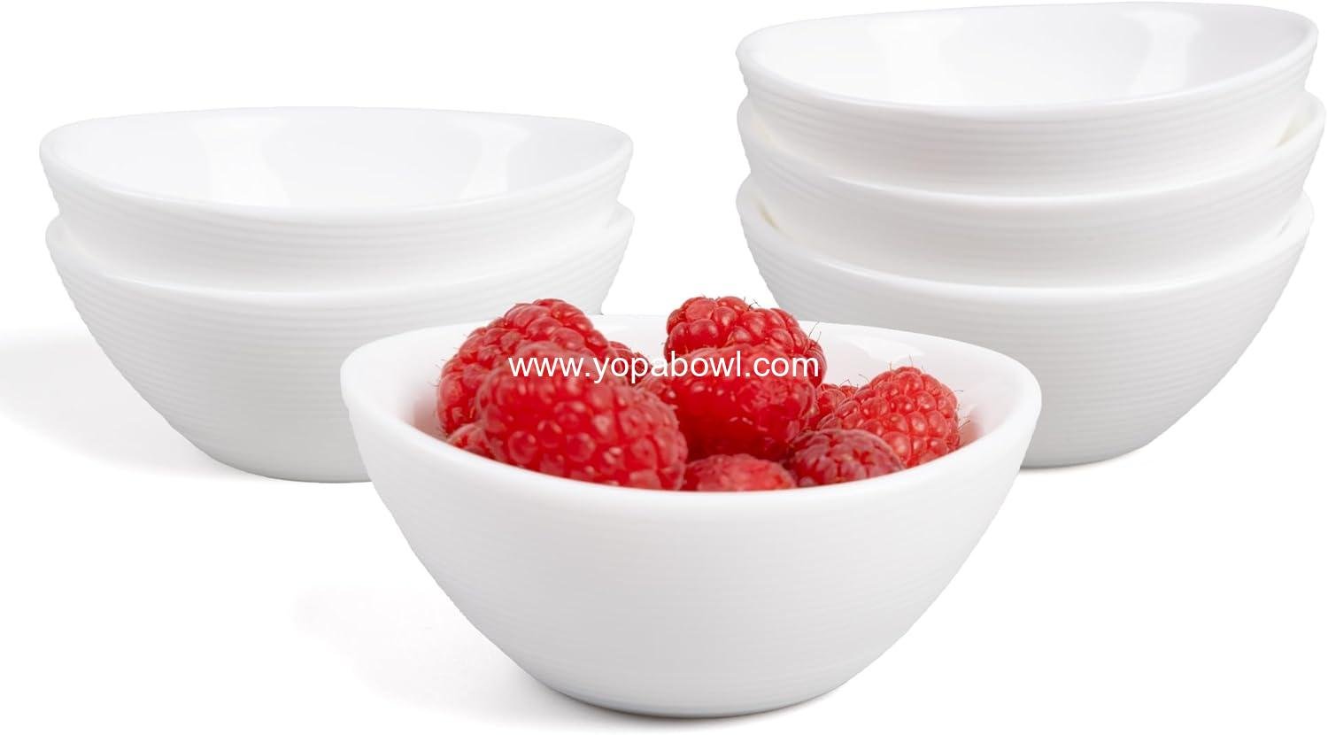 Wholesale 3 OZ White Dipping Bowl Set of 6 - Opal Glass 3.5 Inch Soy Sauce Dish, Mini Serving Bowls for Condiments, Sushi, Ketchup, BBQ, Party Factory Wholesale 3 OZ White Dipping Bowl Set of 6 - Opal Glass 3.5 Inch Soy Sauce Dish, Mini Serving Bowls for Condiments, Sushi, Ketchup, BBQ, Party Factory