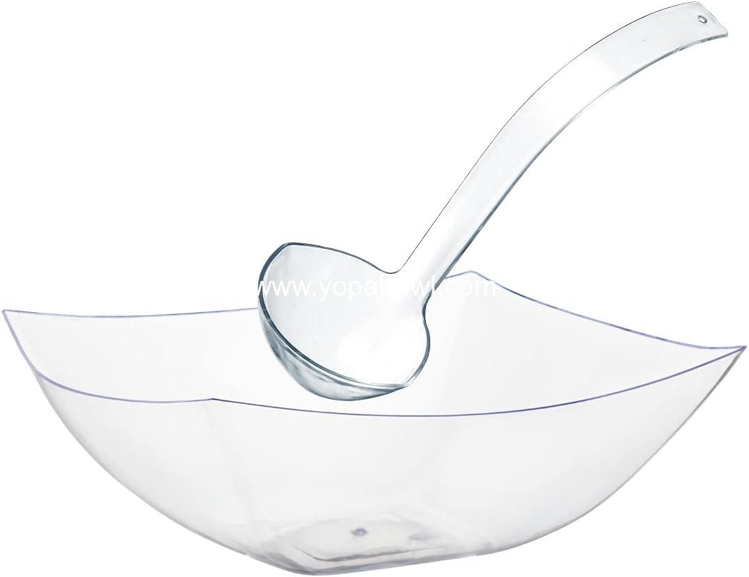 Wholesale 4-Pc Halloween Punch Bowl Set - 2 x 1 Gallon Clear Plastic Bowls with Ladle, Glass-Like Finish Factory