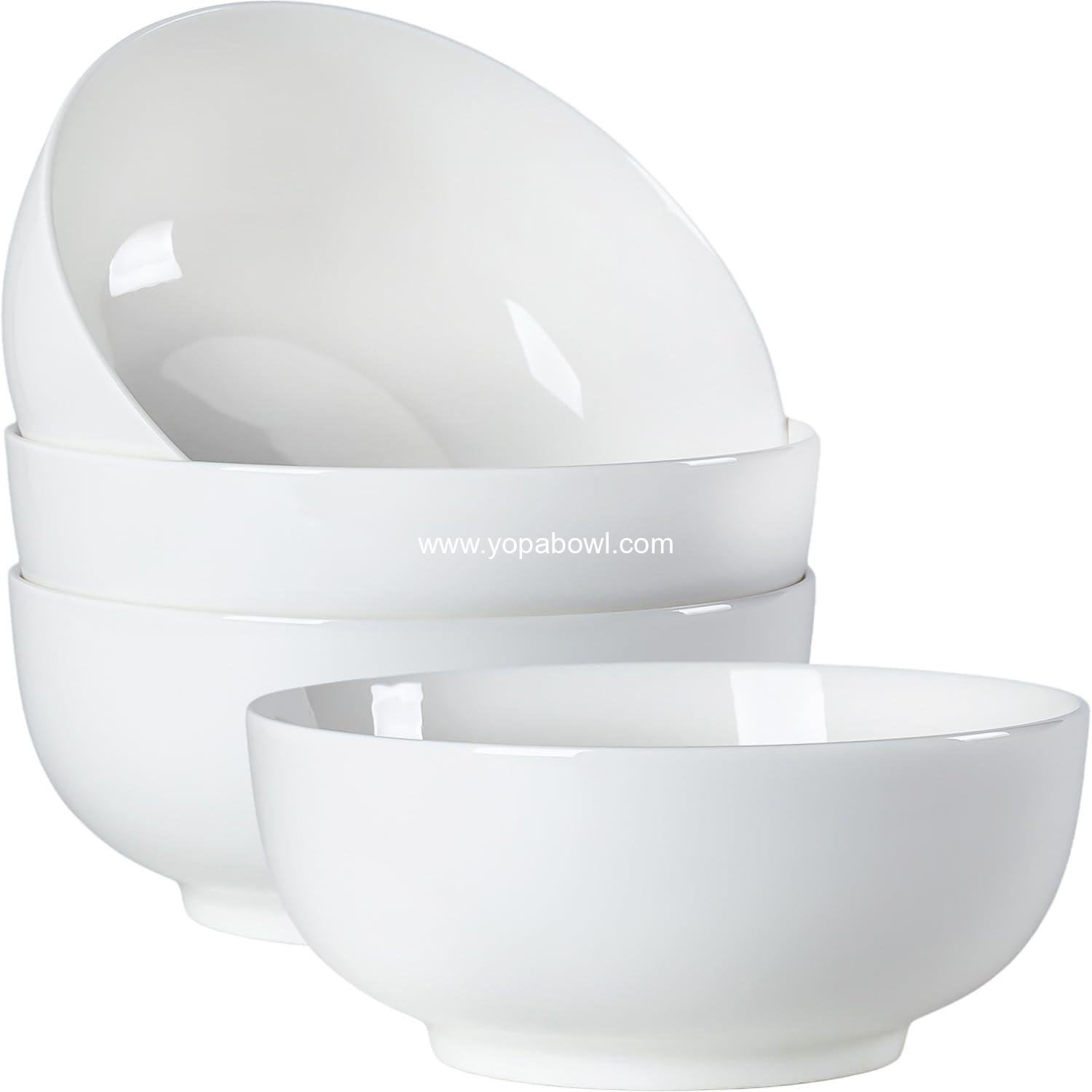 Wholesale 40 oz Large Soup Bowls Set of 4, 7-Inch Off-White Porcelain Pho Bowls - Manufacturer Wholesale 40 oz Large Soup Bowls Set of 4, 7-Inch Off-White Porcelain Pho Bowls - Manufacturer