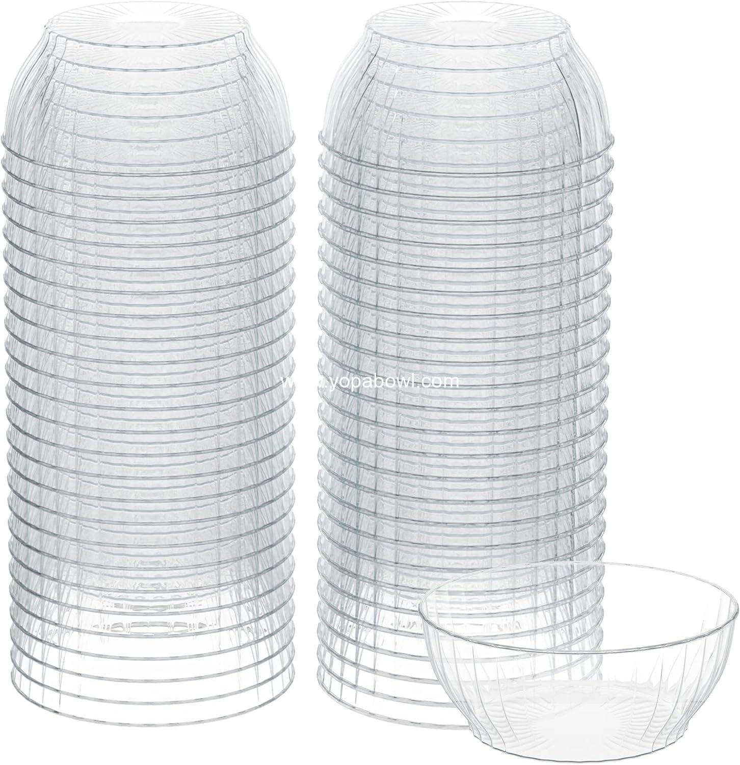 Wholesale 6 Oz Clear Plastic Small Bowls - 50 Pack Disposable Heavy Duty Dessert Bowls for Ice Cream and Salsa (6 OZ, 50 Count) Factory