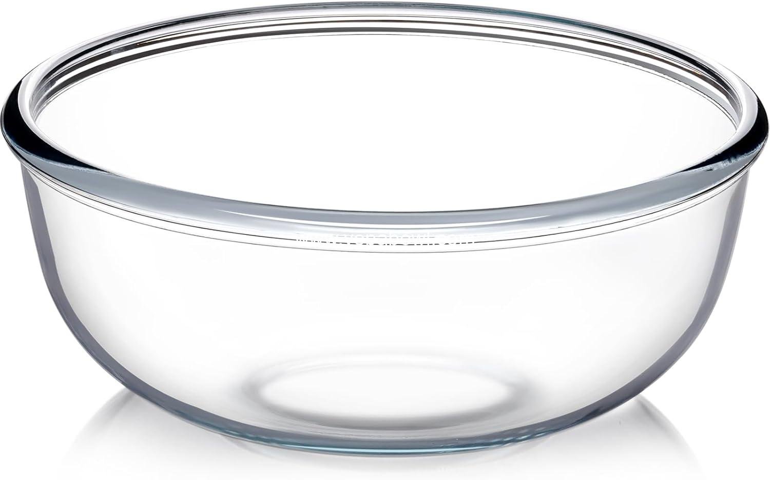 Wholesale 6 Quart Large Clear Glass Mixing Bowl - Big Salad Bowl for Kitchen Factory