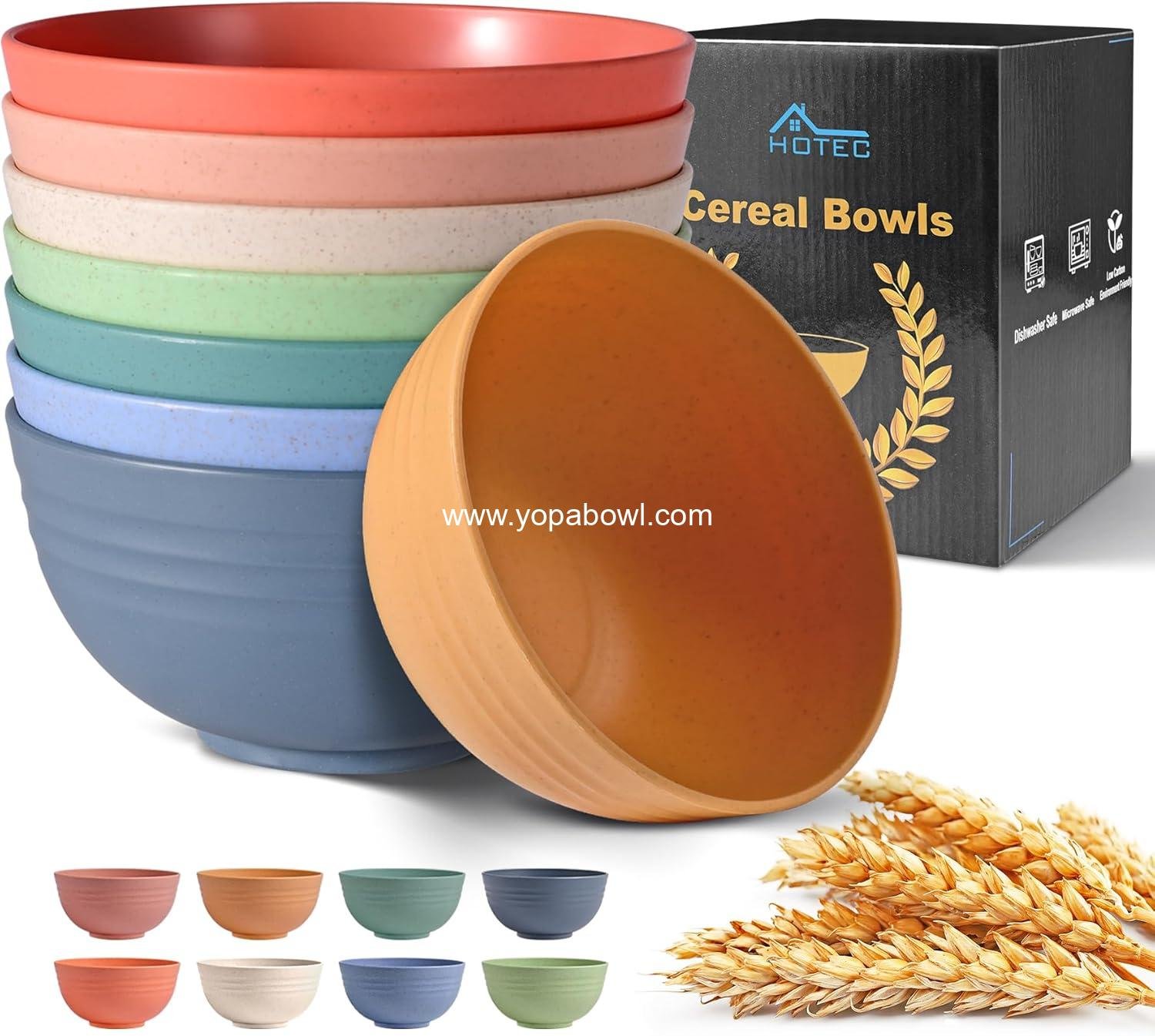 Wholesale BPA Free Unbreakable Wheat Straw Cereal Bowls - Microwave & Dishwasher Safe, Set of 8, 26oz, Multicolor Factory Wholesale BPA Free Unbreakable Wheat Straw Cereal Bowls - Microwave & Dishwasher Safe, Set of 8, 26oz, Multicolor Factory