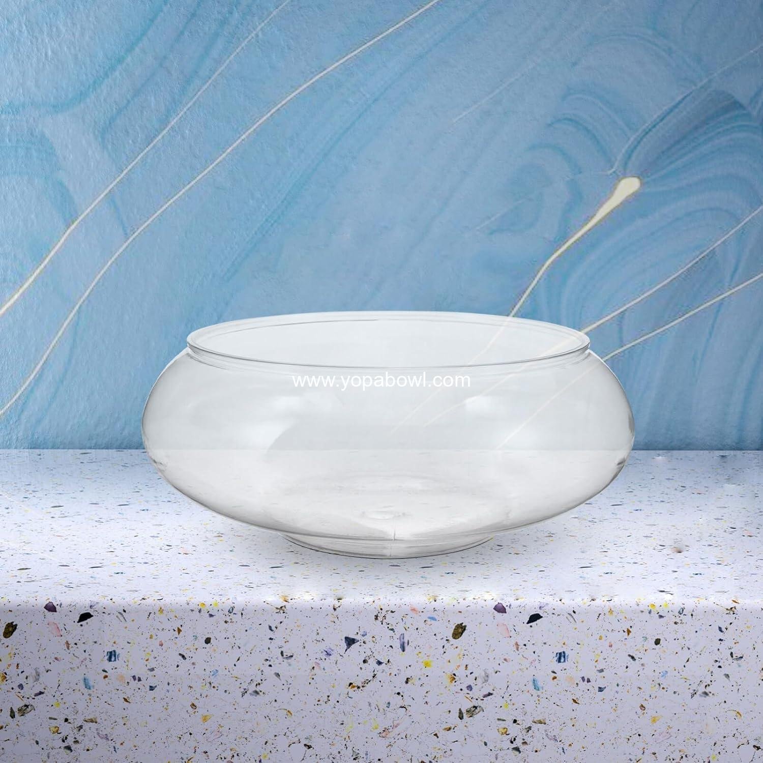 Wholesale Clear Fish Bowl Vase Round Shallow Planter Plastic Container Aquatic Plant Pot Hydroponic Daffodil Pot Fish Tank Aquarium Bowl - Manufacturer