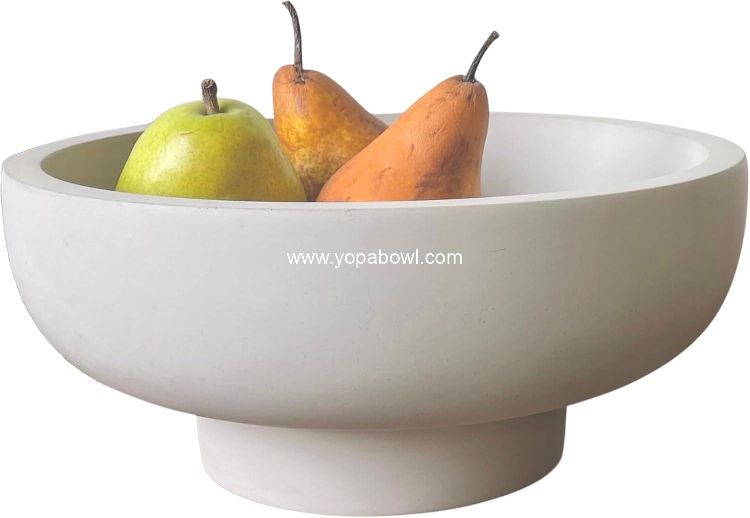 Wholesale Concrete Fruit Bowl for Kitchen Counter - Large Decorative Bowl for Home Decor - Modern Key Bowl for Entryway Table - Pedestal Bowl for Keys - Manufacturer