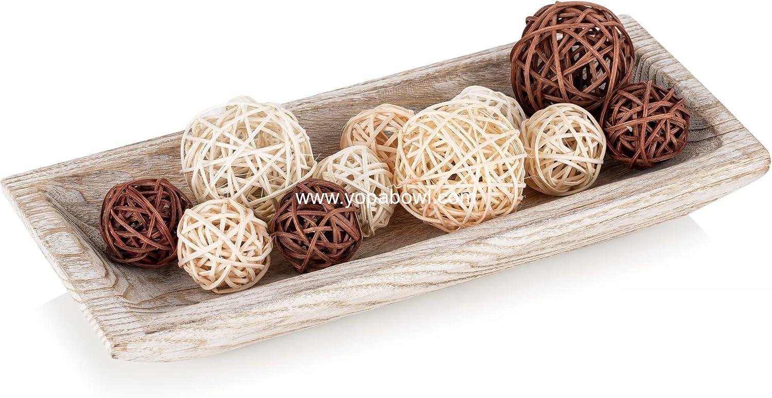 Wholesale Decorative Wood Dough Bowl - Long Wooden Bowl for Entryway or Living Room Decor - Dining Table Centerpiece - Coffee Table Accent, Factory Wholesale Decorative Wood Dough Bowl - Long Wooden Bowl for Entryway or Living Room Decor - Dining Table Centerpiece - Coffee Table Accent, Factory