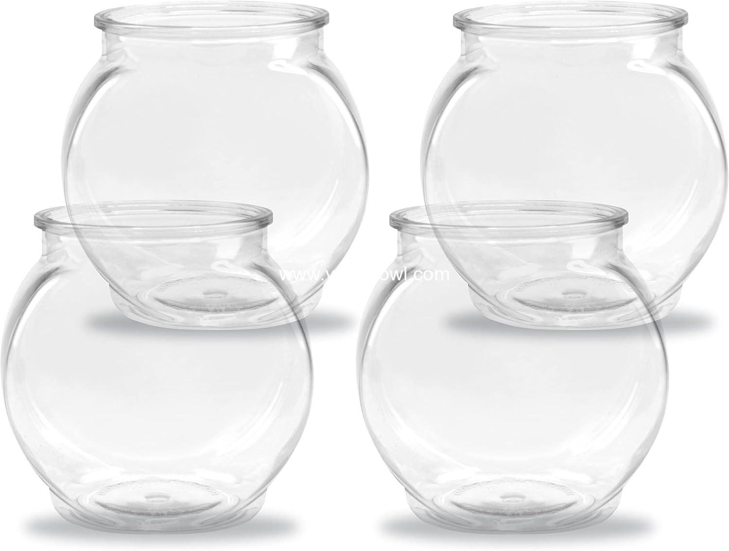 Wholesale Flat-Sided Fishbowl Party Cups – 4-Pack (22 oz) – Durable Plastic Design for Cocktails and Mocktails – Ideal for Indoor and Outdoor Events, BBQs, and Unique Party Favors - Manufacturer