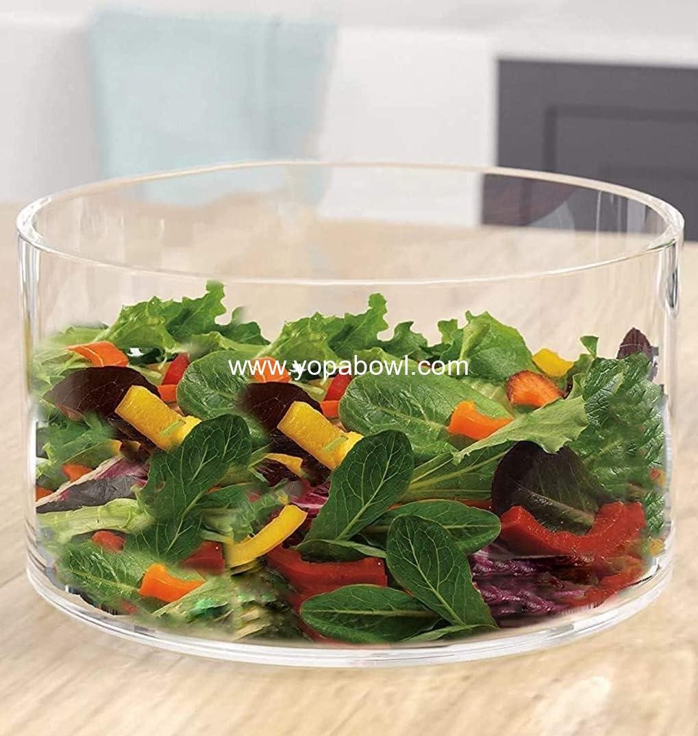 Wholesale Large 100oz Glass Salad Bowl - Microwave & Dishwasher Safe Centerpiece Serving Bowl - Clear Borosilicate Fruit and Trifle Bowl - OEM