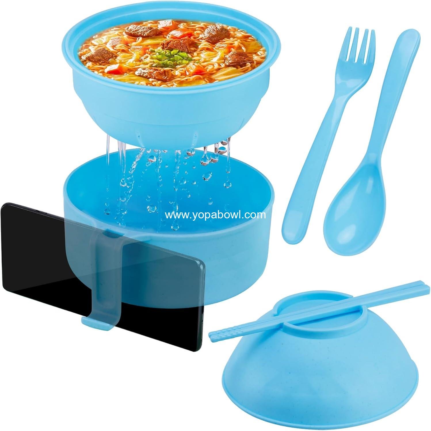 Wholesale Microwavable Ramen Bowl Set, 33oz Wheat Fiber Instant Noodle Bowl with Chopsticks, Spoon, Fork, and Strainer Lid, Microwave Ramen Cooker for Office Use, Factory Wholesale Microwavable Ramen Bowl Set, 33oz Wheat Fiber Instant Noodle Bowl with Chopsticks, Spoon, Fork, and Strainer Lid, Microwave Ramen Cooker for Office Use, Factory