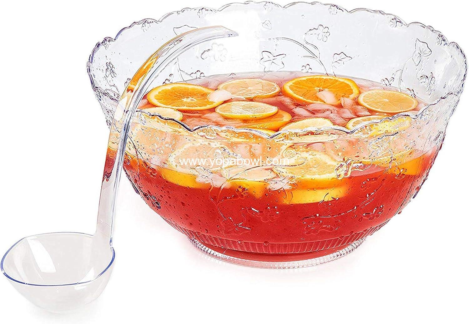 Wholesale Premium Plastic Punch Bowl - Large 2 Gallon Size with 5 oz Ladle Factory