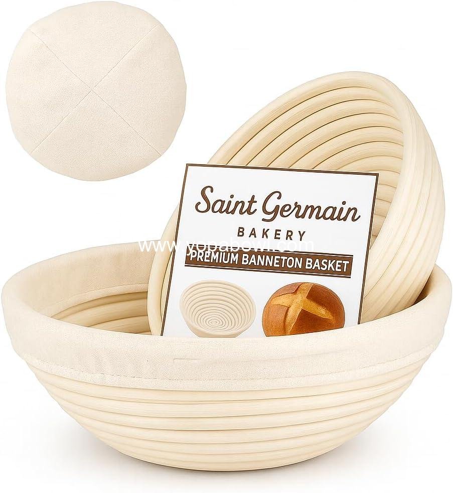 Wholesale Premium Round Bread Banneton Basket Set of 2 (9